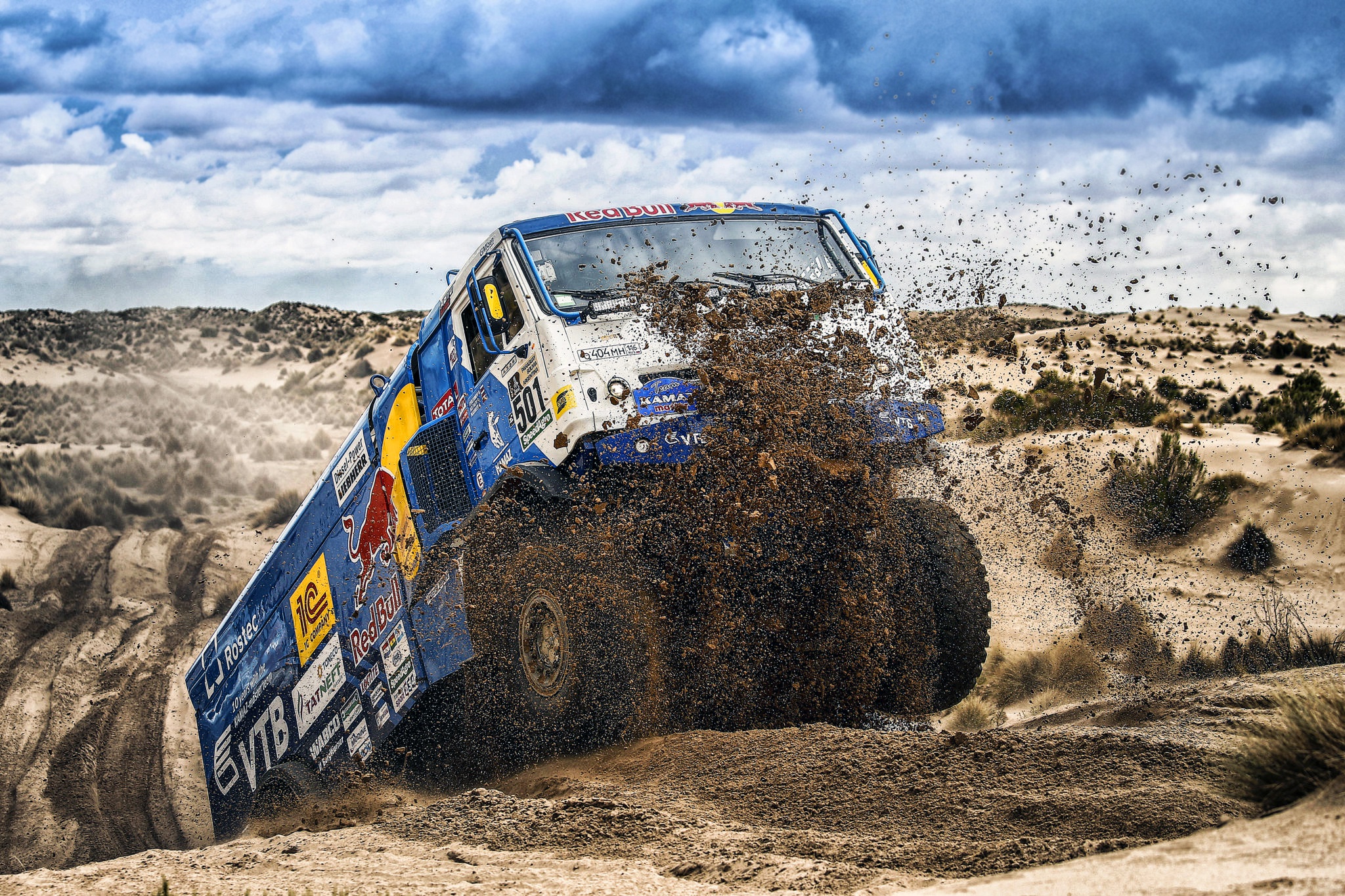 Vehicle Truck Racing Dirt Rally Kamaz 2048x1365