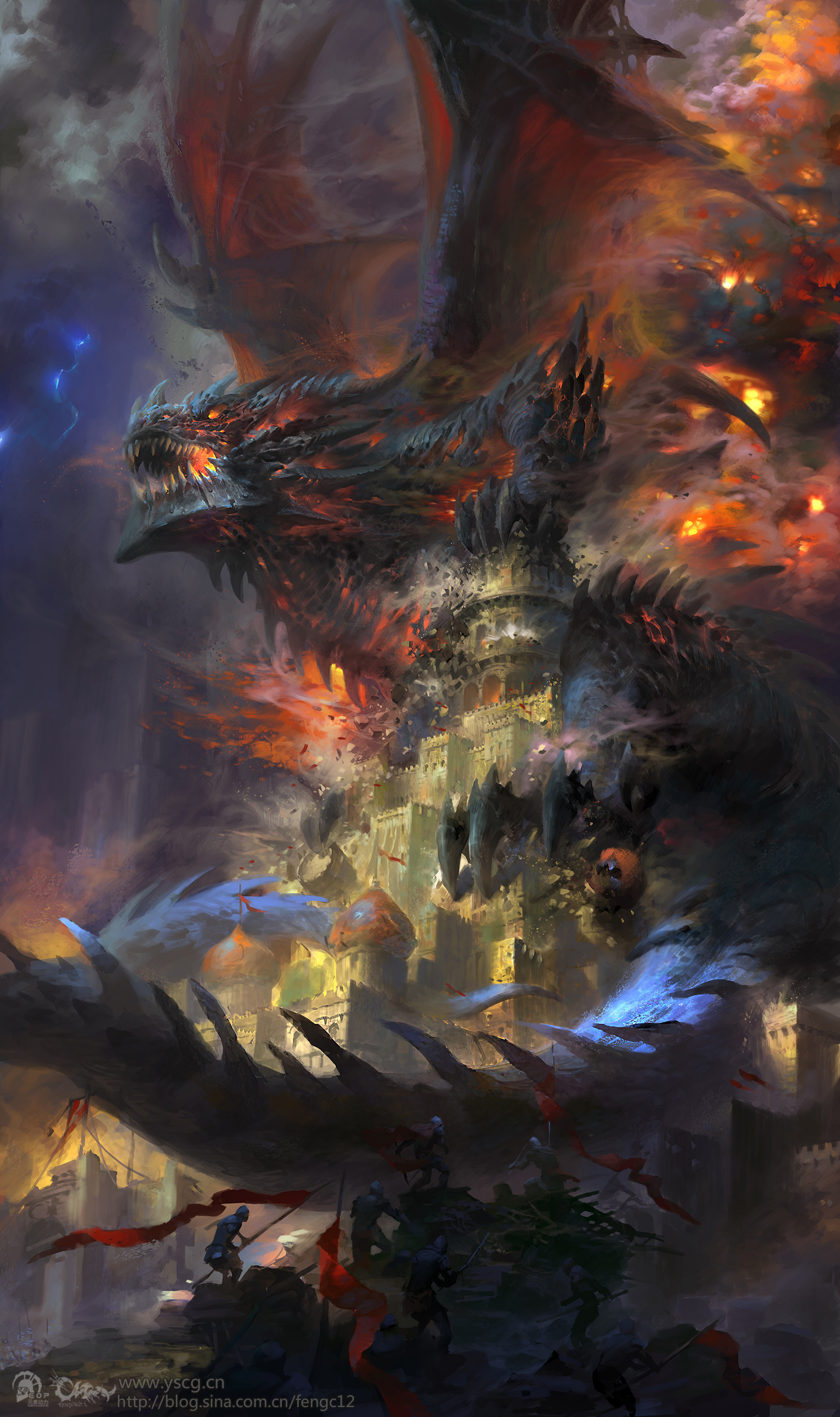 Dragon Digital Painting Fantasy Art Deathwing 1780x3000