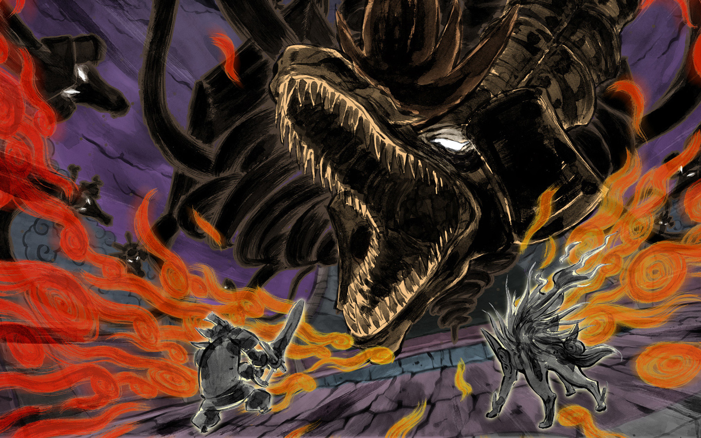 Amaterasu Okami Dragon Fire 1440x900