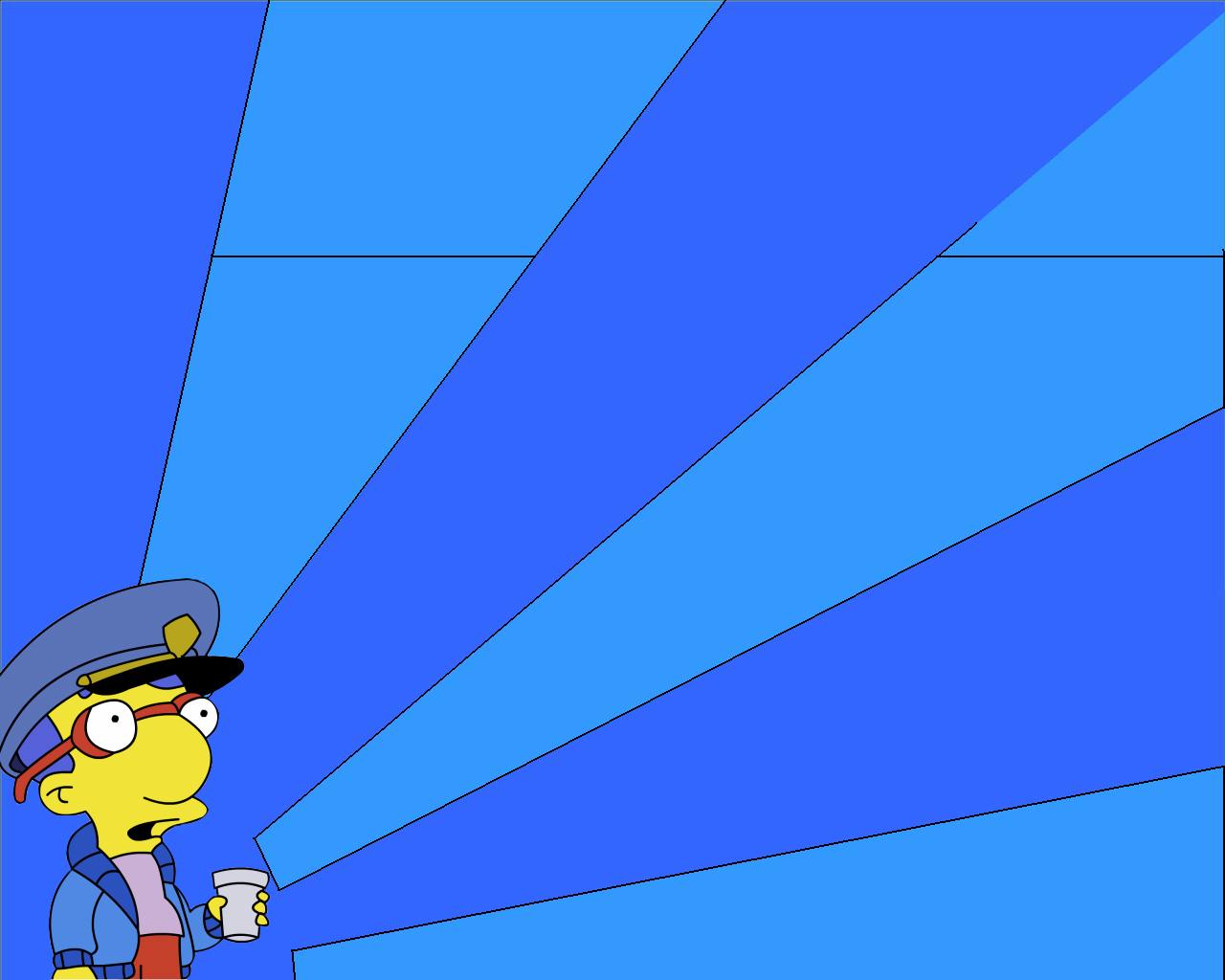 The Simpsons Milhouse Van Houten Police Blue 1280x1024