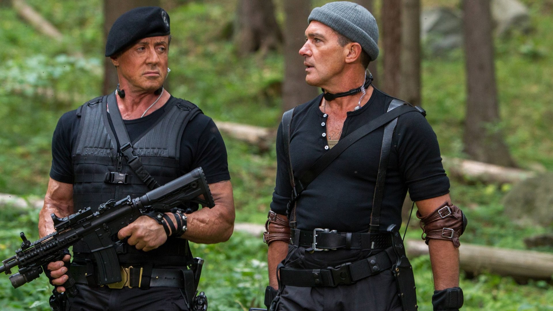 The Expendables 3 Barney Ross Sylvester Stallone Galgo The Expendables Antonio Banderas 1920x1080