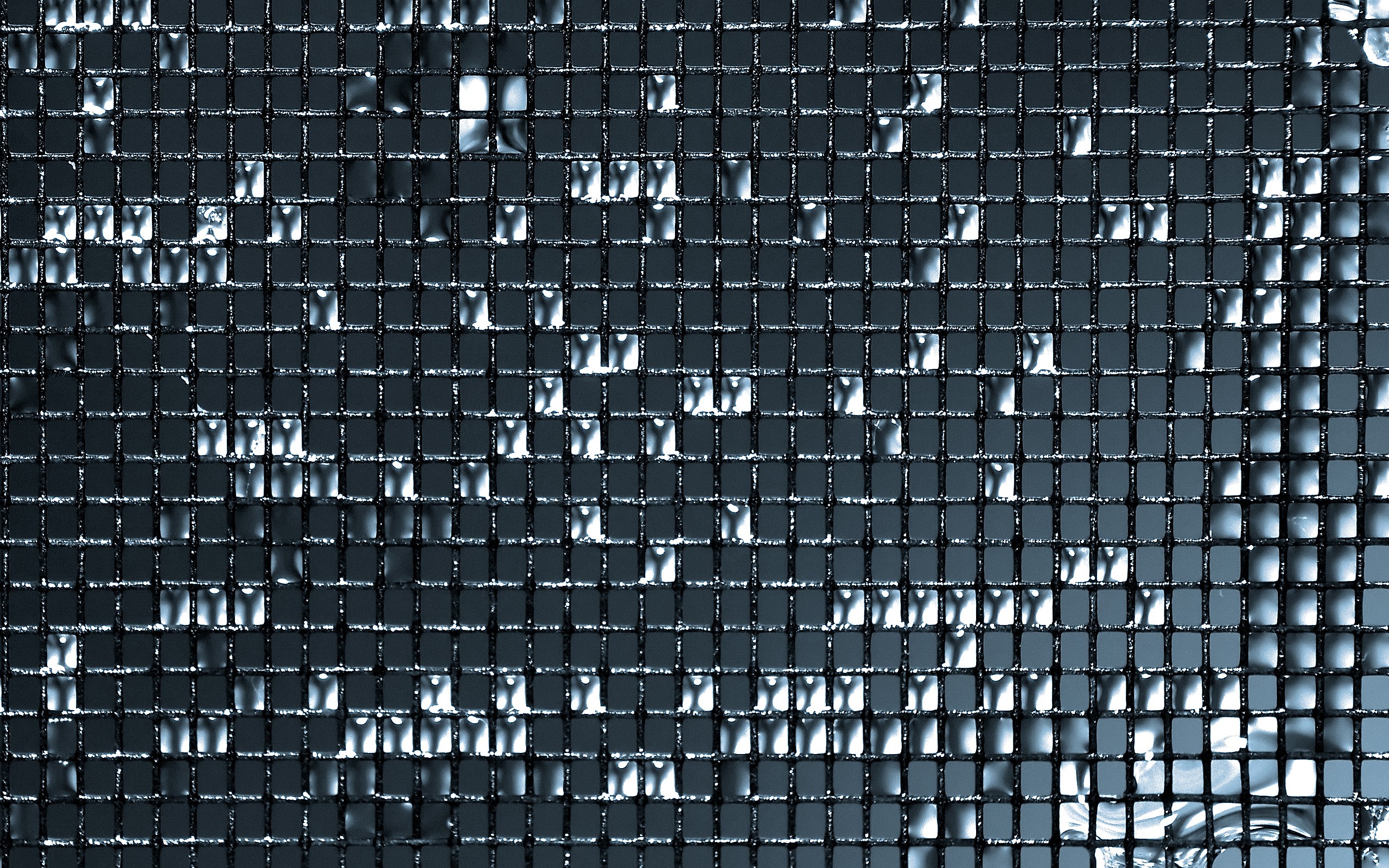 Wireframe Square Water Drops Simple Background Grid Digital Art 2560x1600
