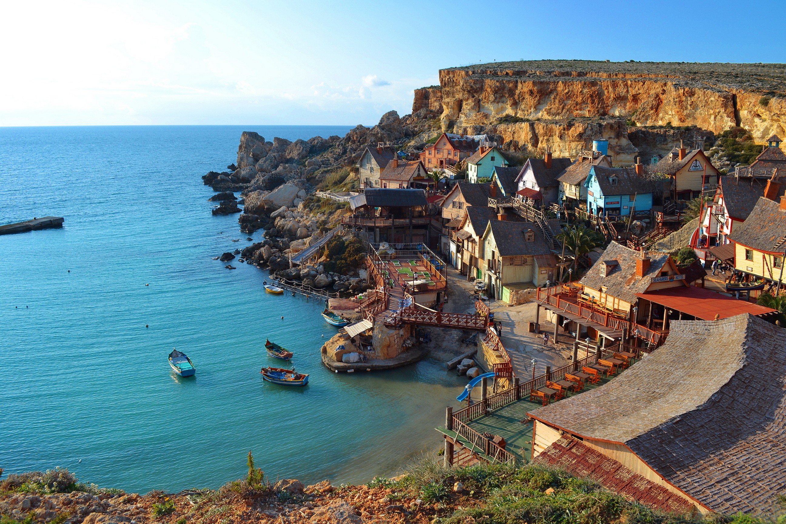 Malta Coast Sea Village 2592x1728