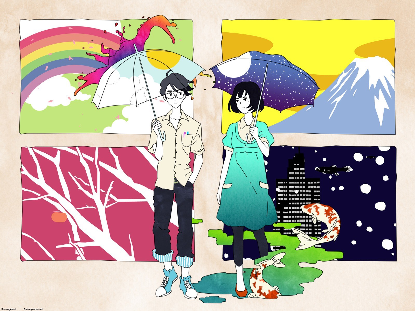 The Tatami Galaxy Akashi Watashi Anime Yojouhan Shinwa Taikei 1600x1200