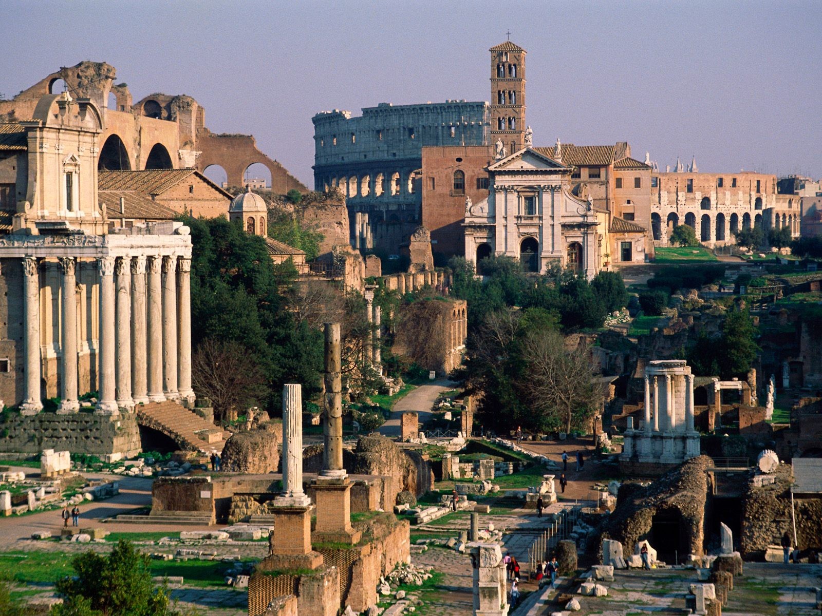Rome Italy Ancient Rome Ruins Ancient Cityscape 1600x1200