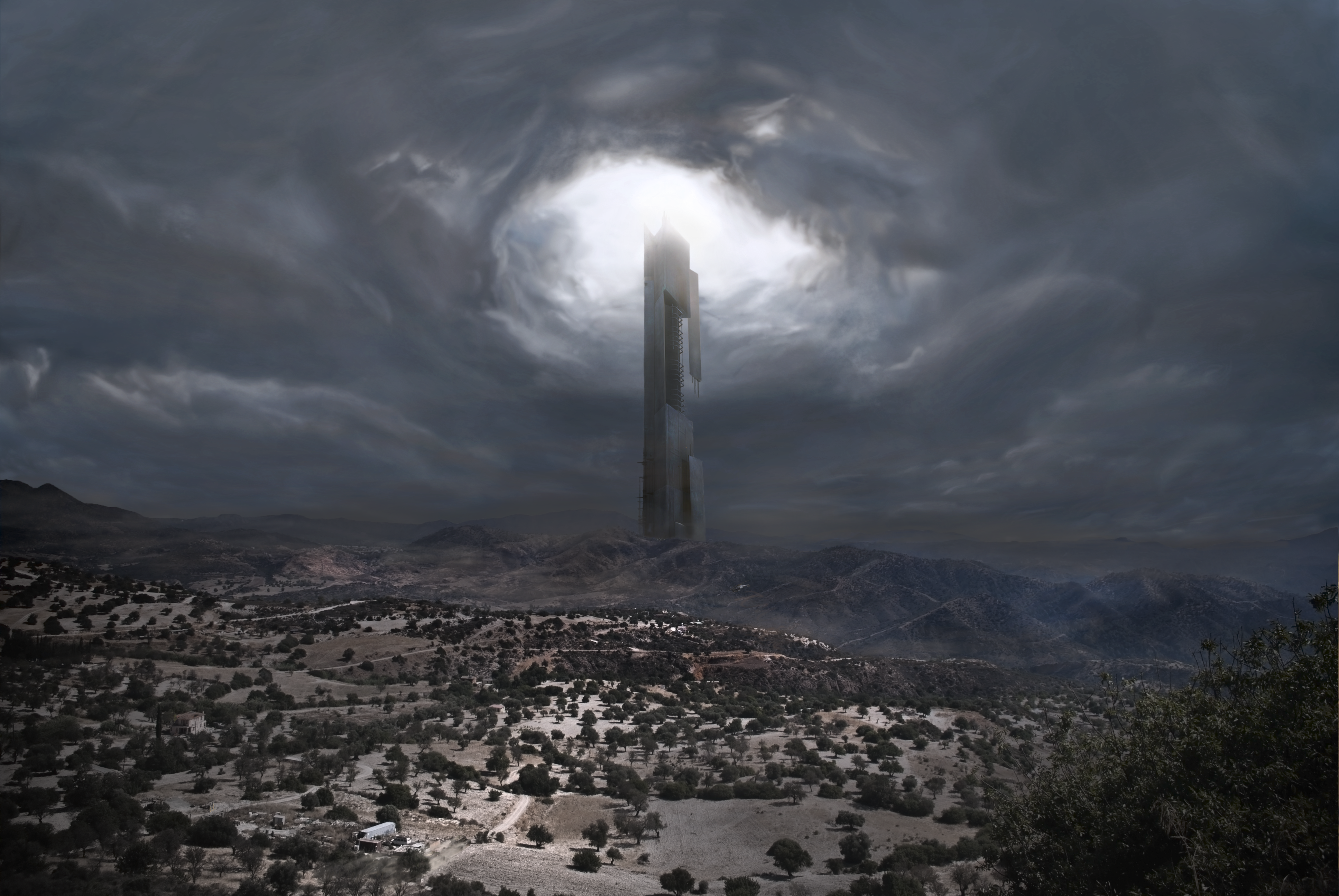 Half Life 2 Video Games Citadel Sky Mountains 3872x2592