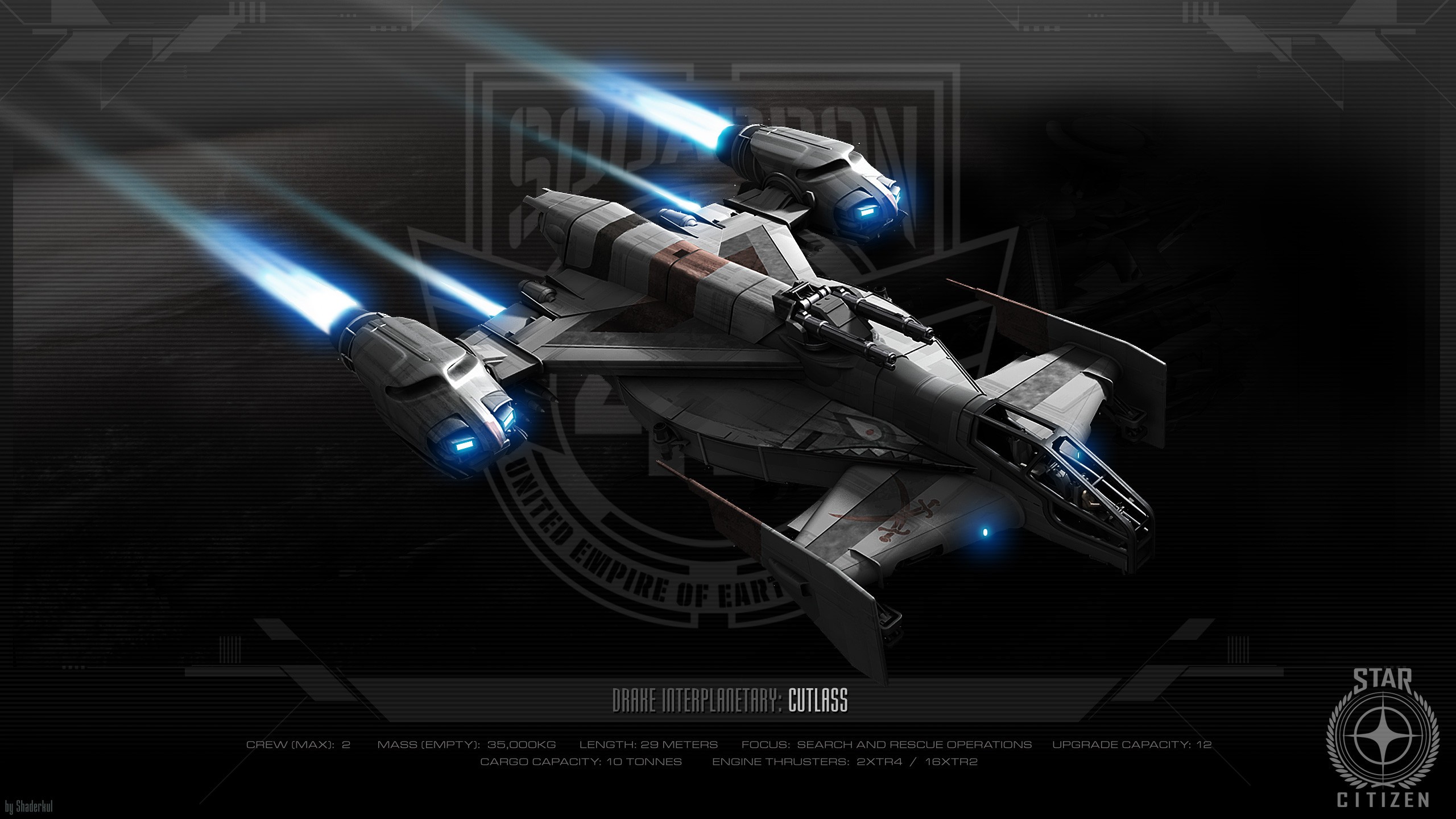 Star Citizen Cutlass Drake Interplanetary Spaceship Video Games 2560x1440