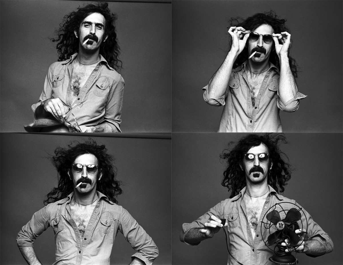 Frank Zappa Music Monochrome Singer Collage Gray Sunglasses Smoking Shades Mustache Fans 1200x927