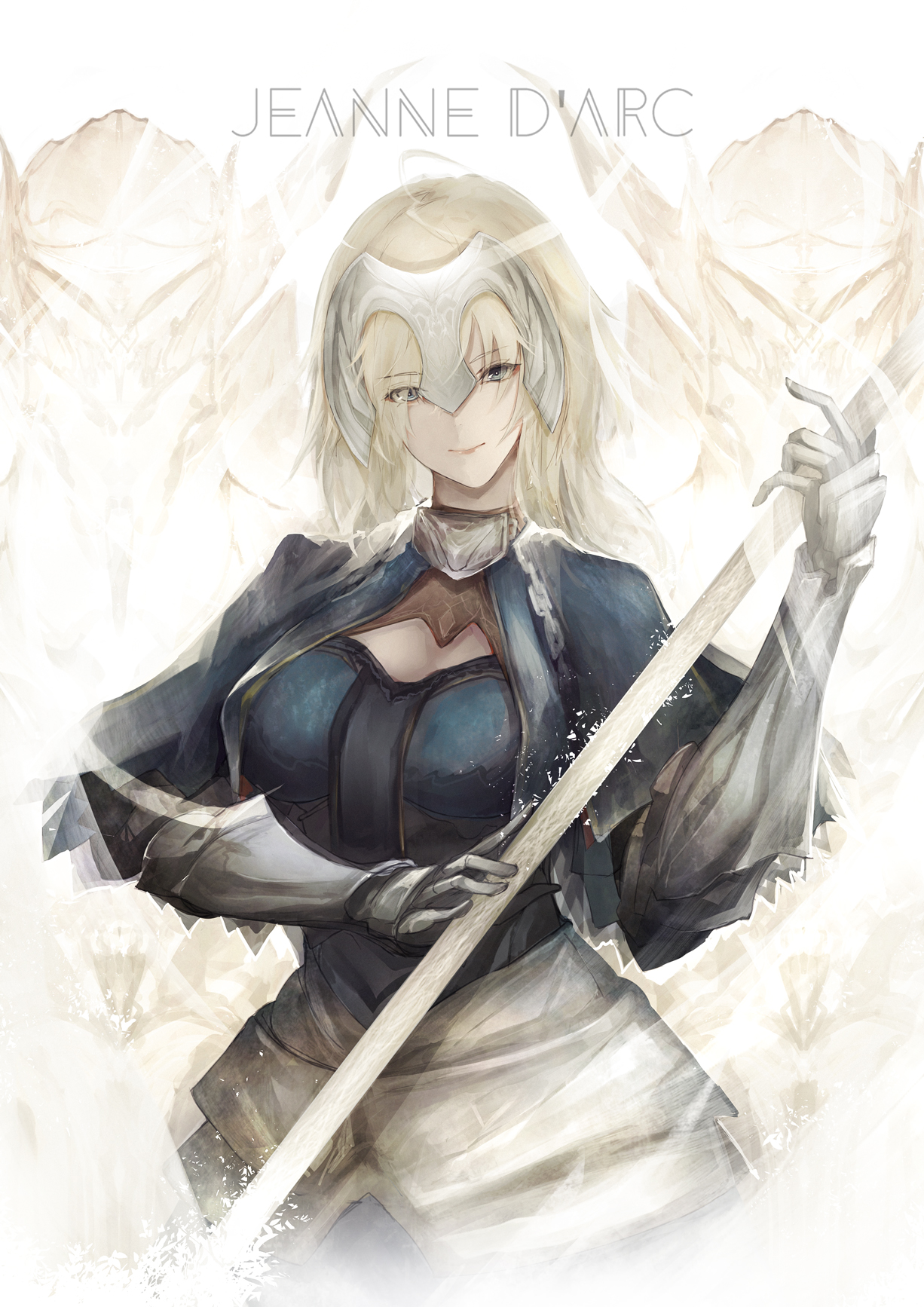 Fate Series Fate Apocrypha Anime Girls Ruler Fate Apocrypha Blond Hair Long Hair Armor 2D Female War 1226x1734