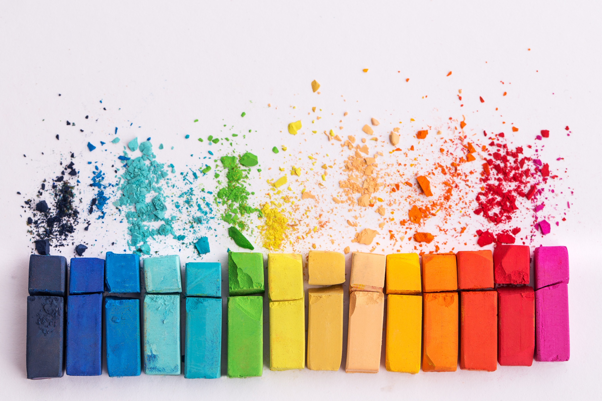 Colors Rainbow Colorful Chalk 2048x1365