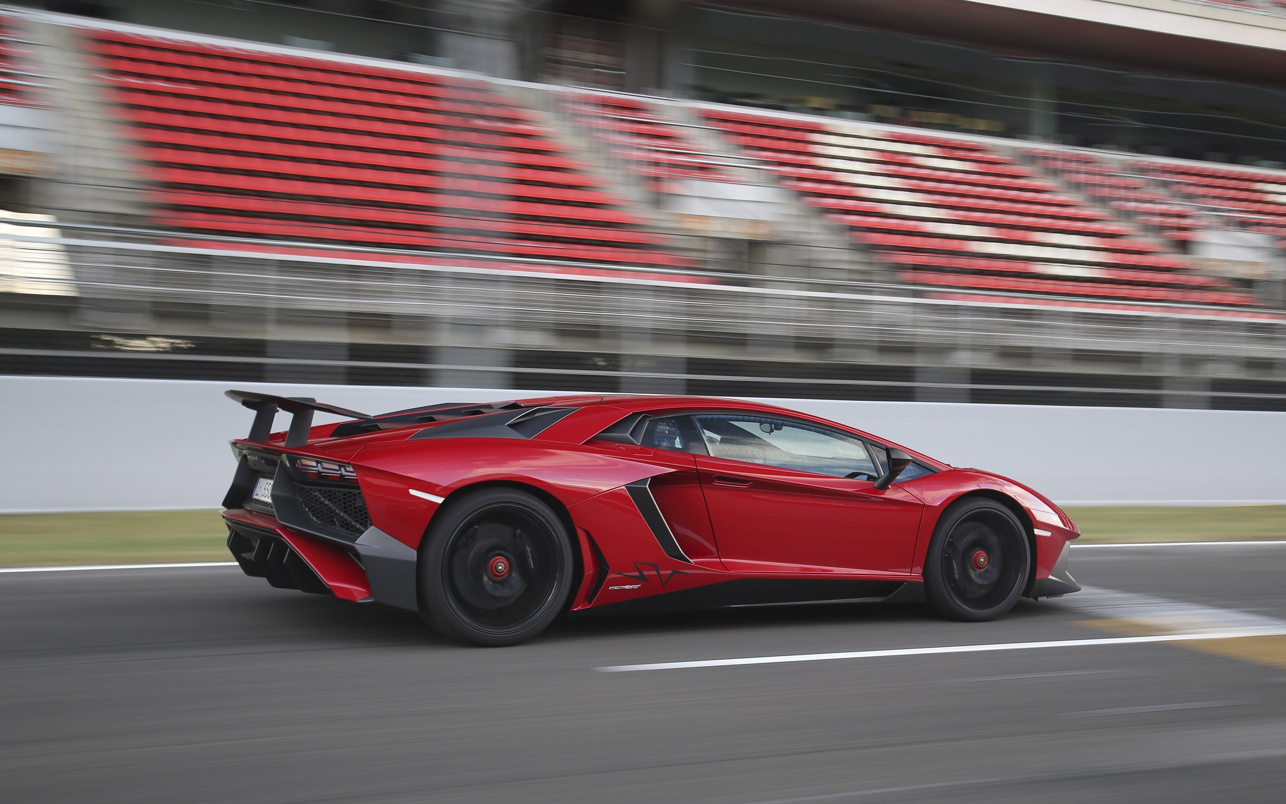 Lamborghini Aventador LP750 4 SV Car Race Tracks Motion Blur 2560x1600