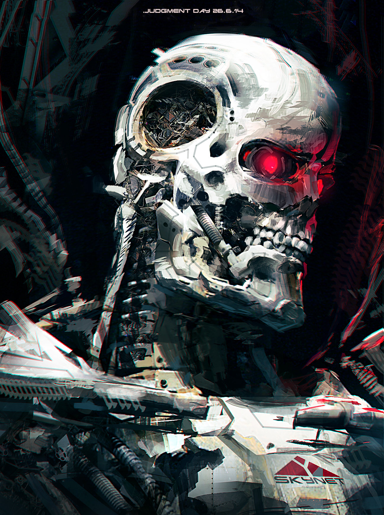 Terminator T 800 Robot Red Eyes Skynet Endoskeleton 1300x1742