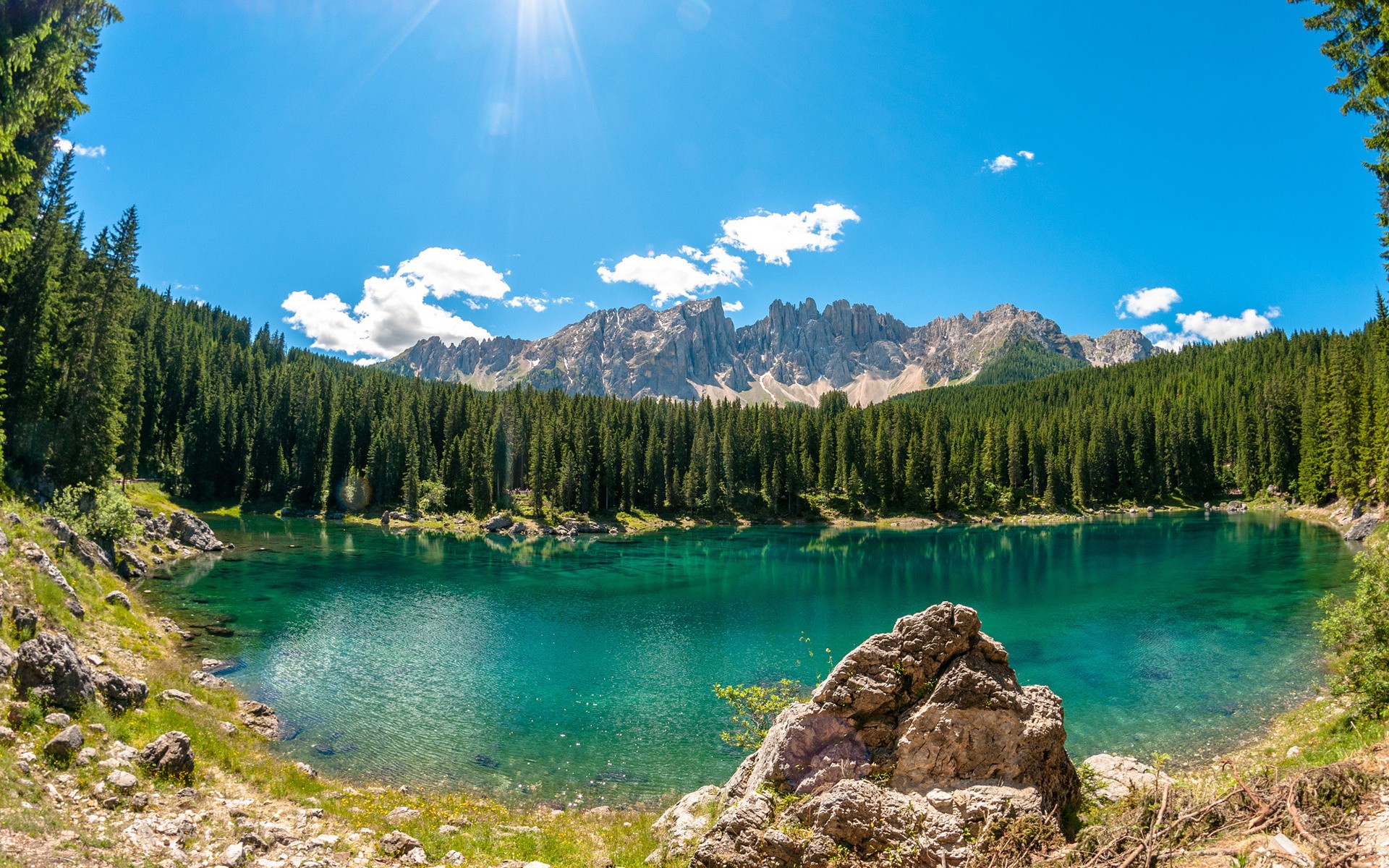 Nature Landscape Lake Mountains Forest Dolomites Mountains Dolomite Alps 1920x1200