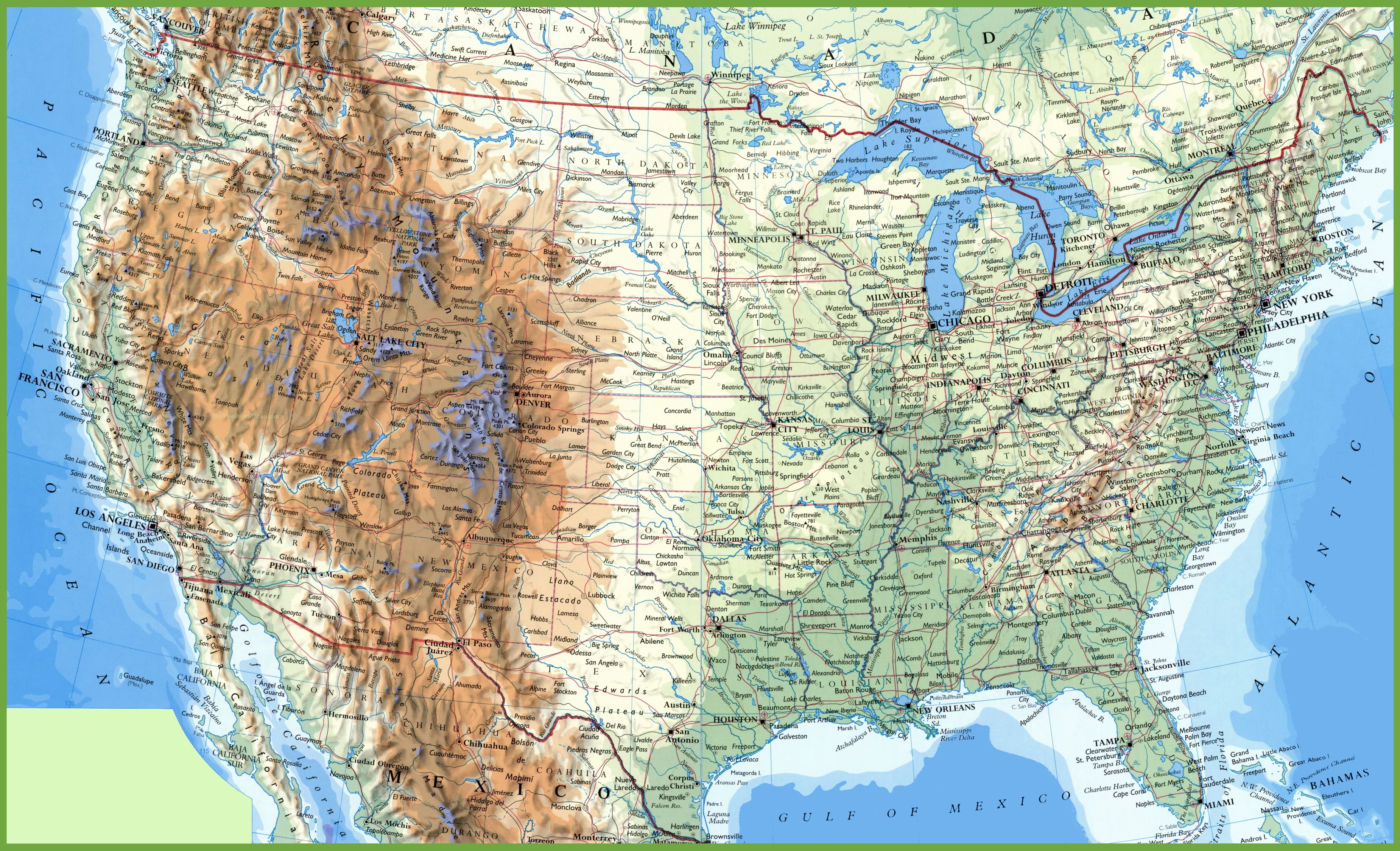 United States Of America Map Usa Map USA Map 3699x2248