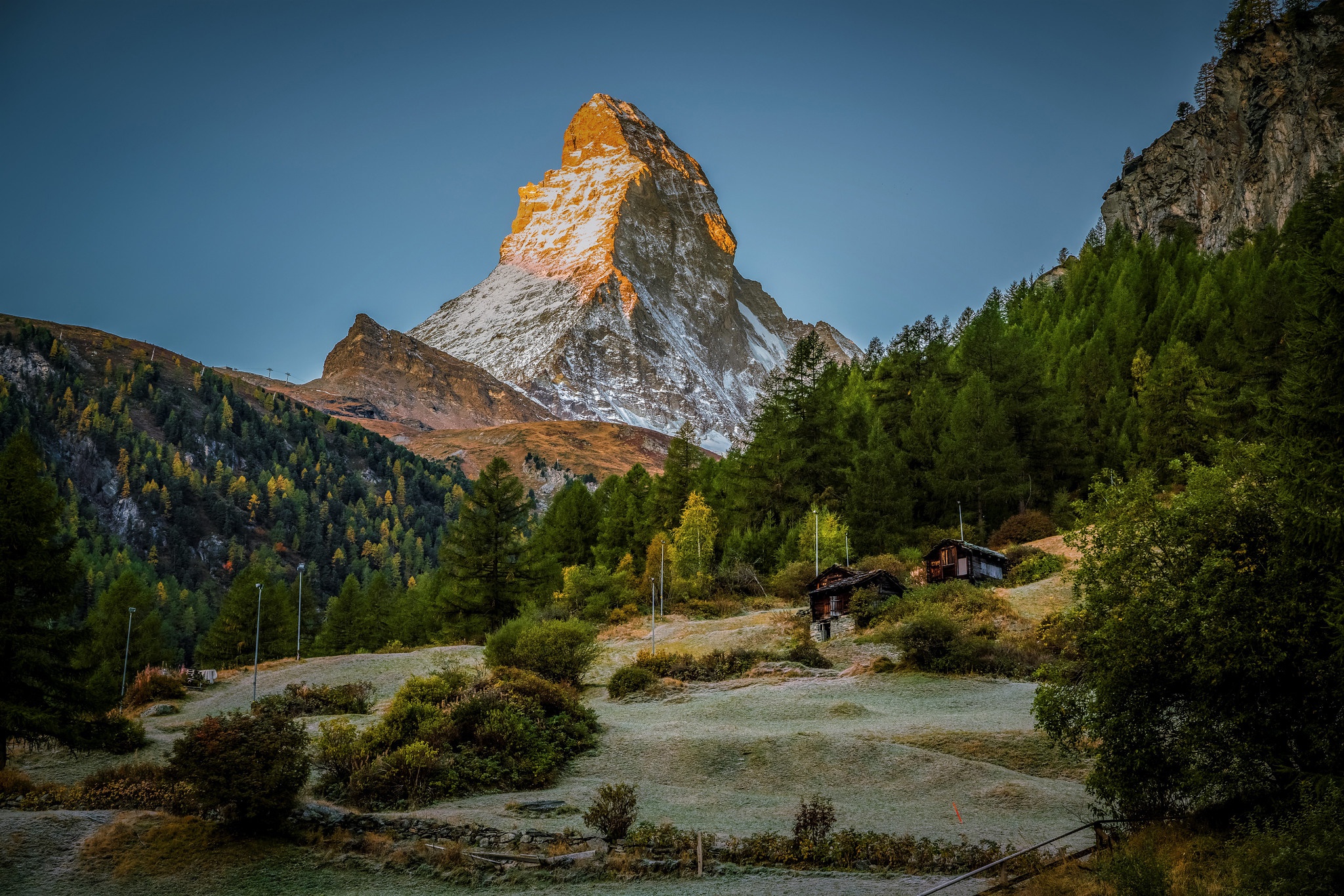 Matterhorn Mountains Nature Outdoors Landscape 2048x1366