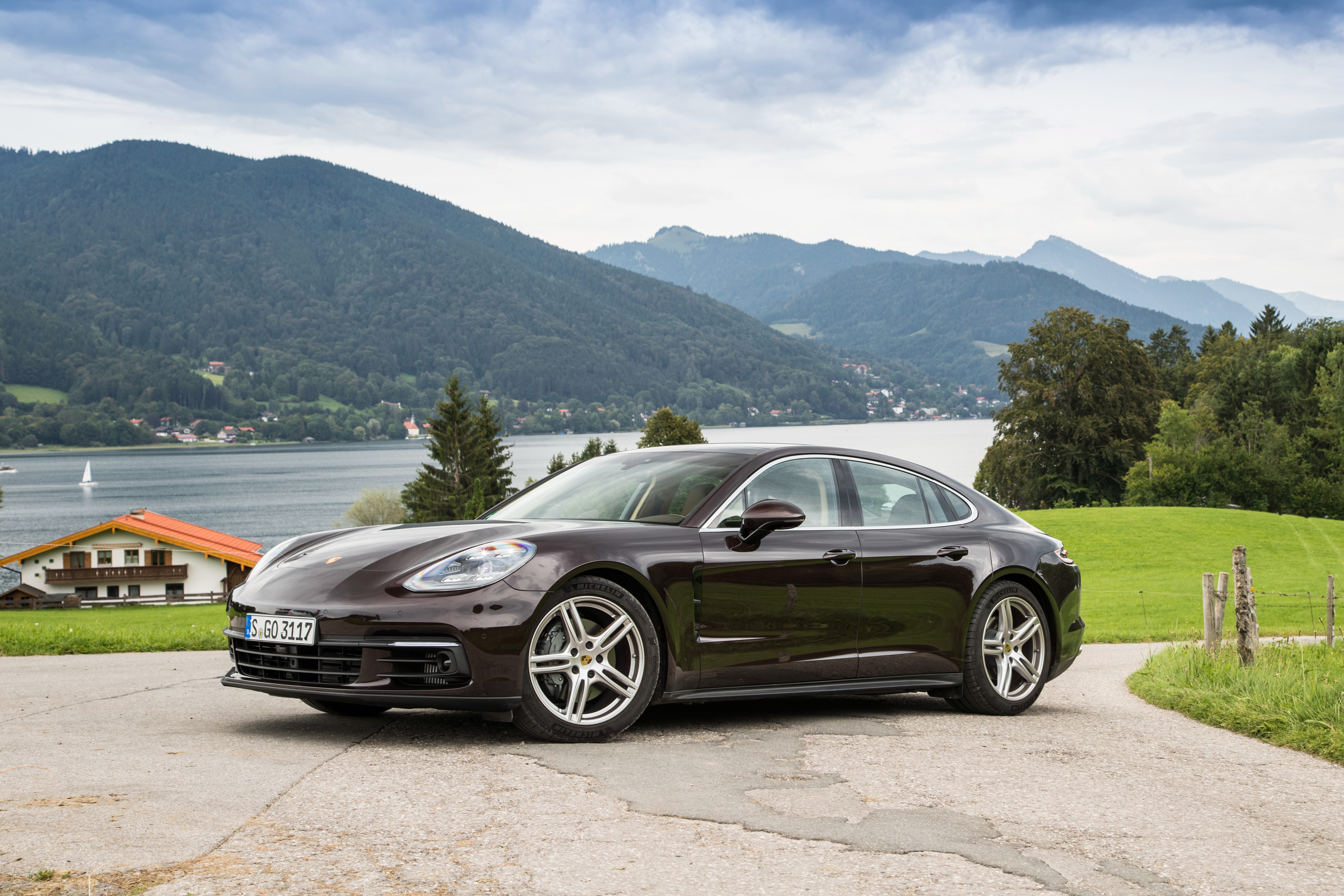 Porsche Panamera 4S Porsche Panamera Porsche Sport Car Car Vehicle Black Car 4096x2731