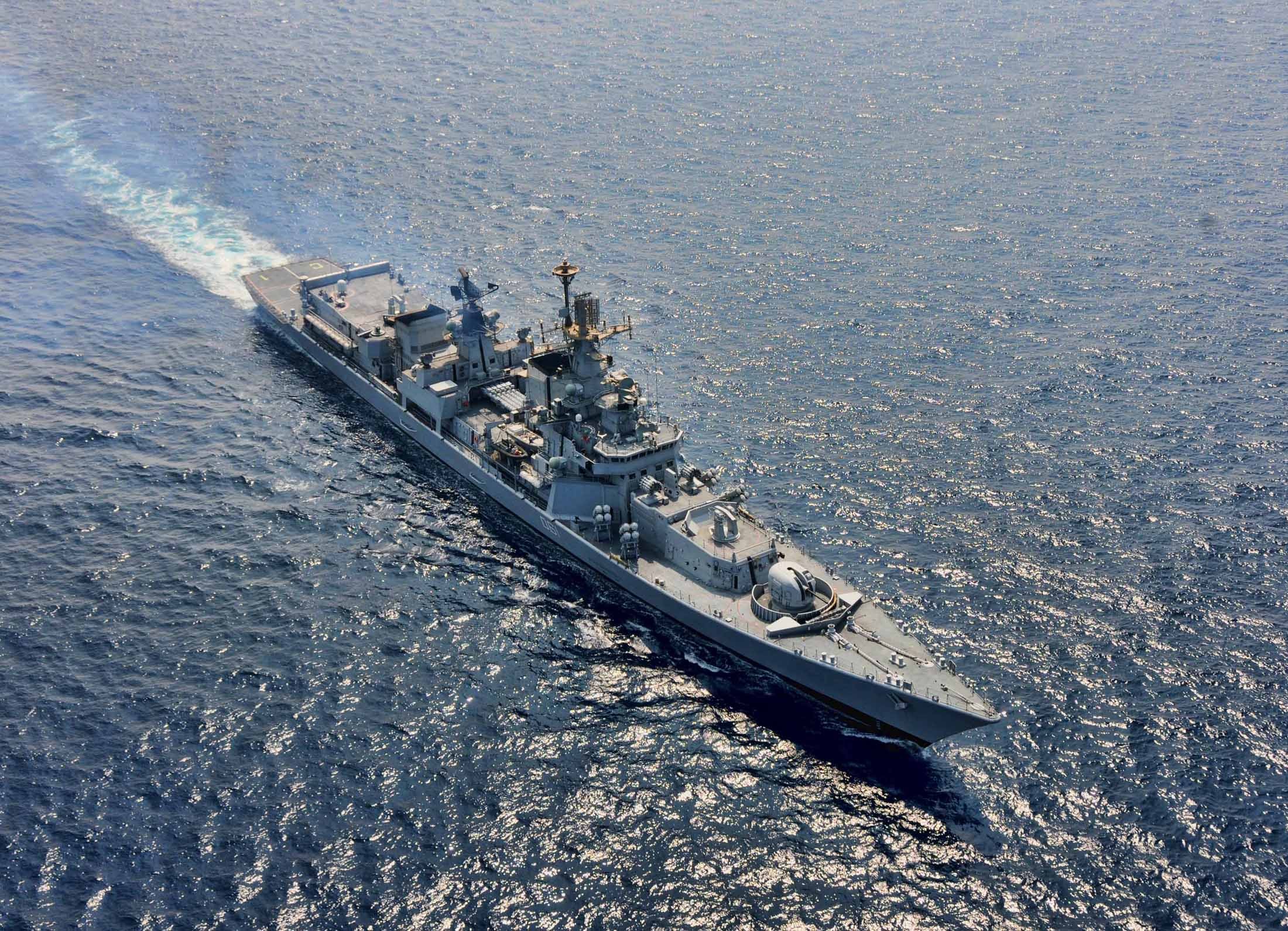 Warship Destroyer Delhi Class Indian Navy 2200x1590