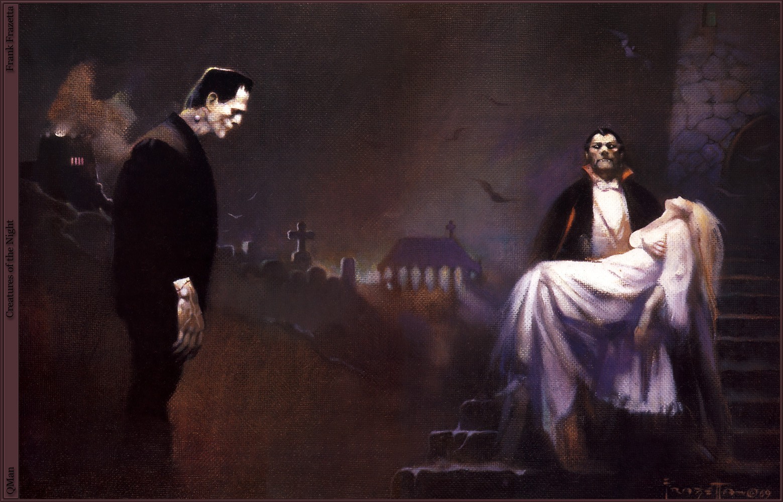 Dracula Monster Of Frankenstein Vampires Artwork 1559x1000
