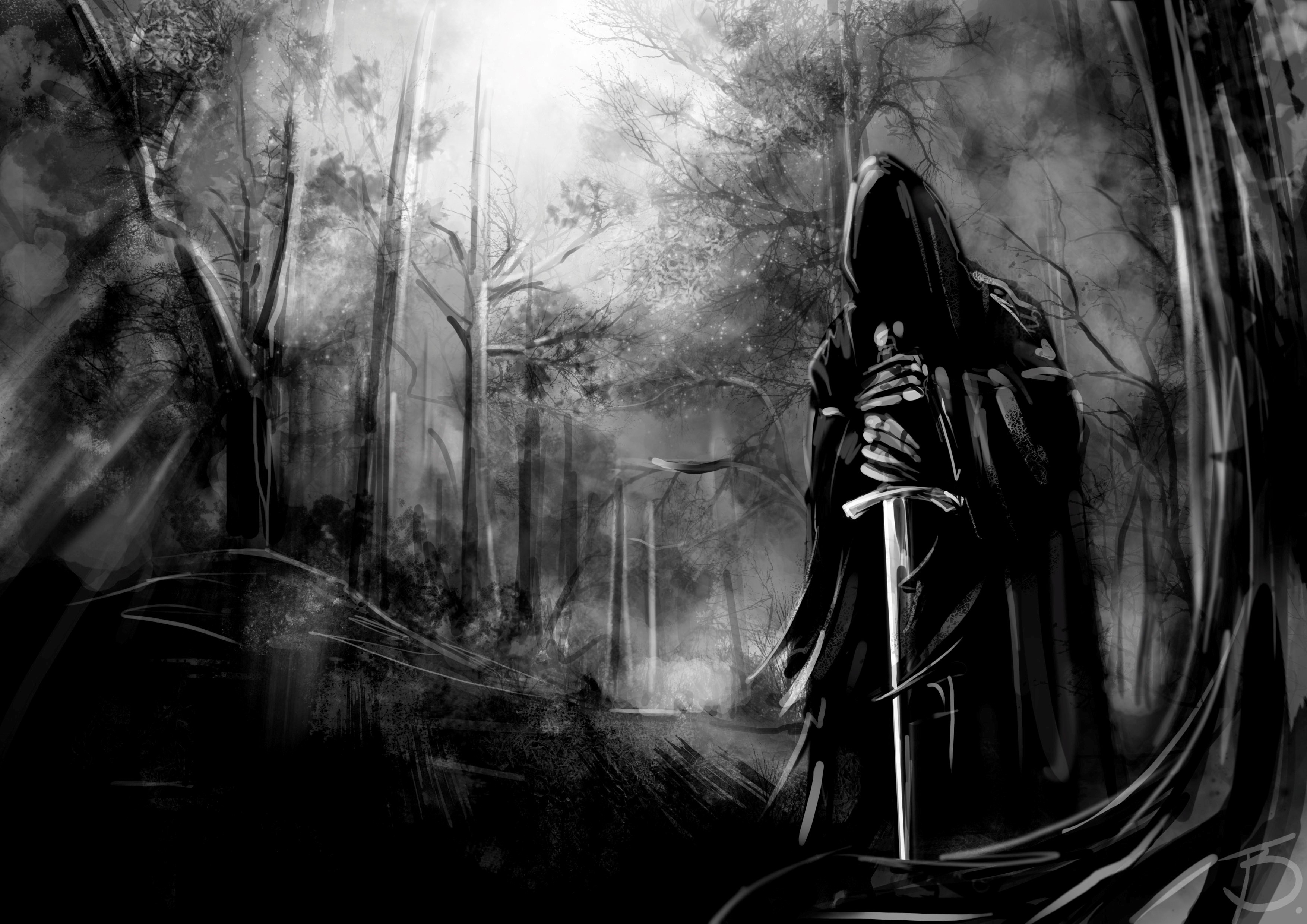 Evil Sword Dark Nazgul Artwork Fantasy Art The Lord Of The Rings 3508x2480