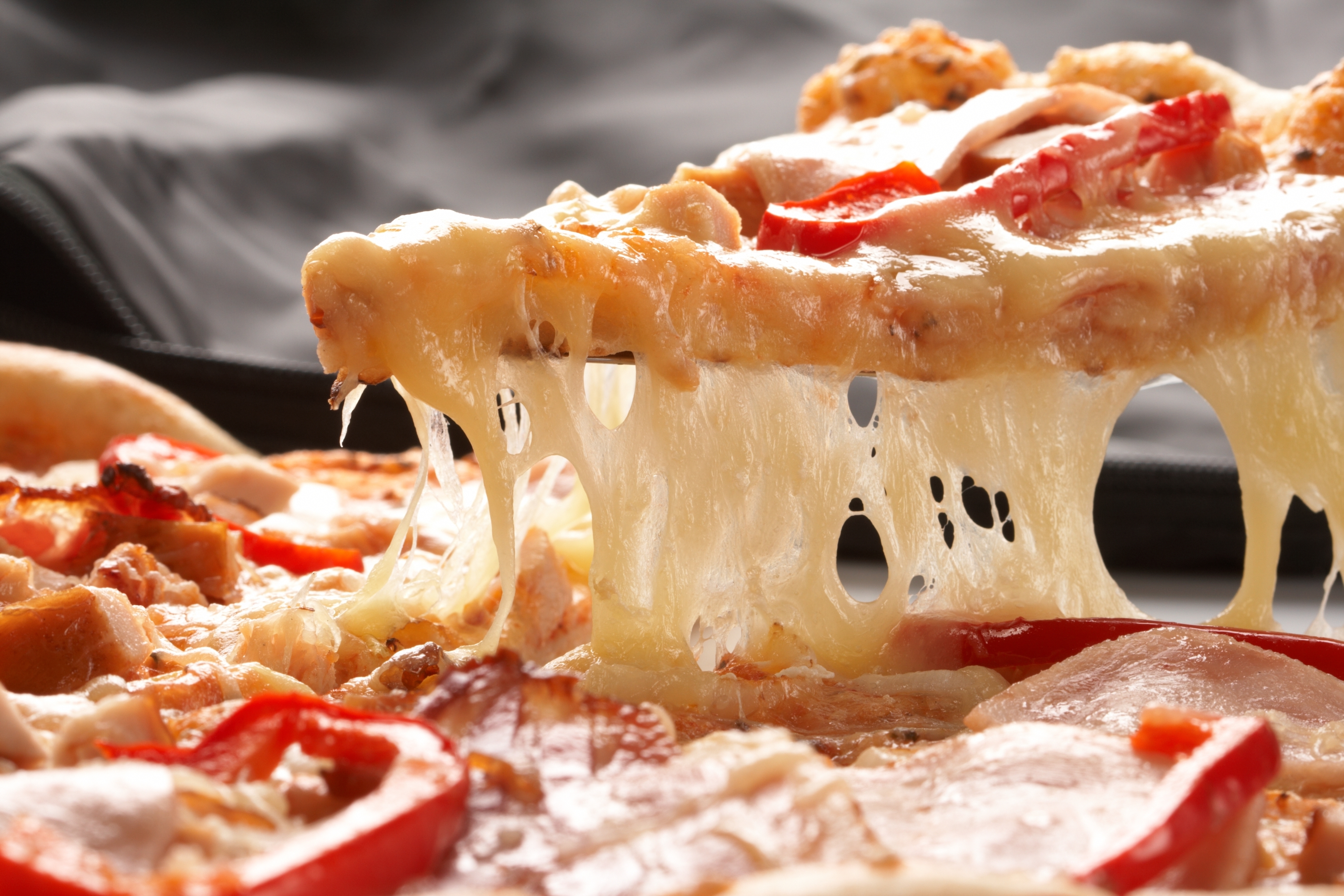 Pizza Melted Cheese Tomatoes Mozzarella 3888x2592