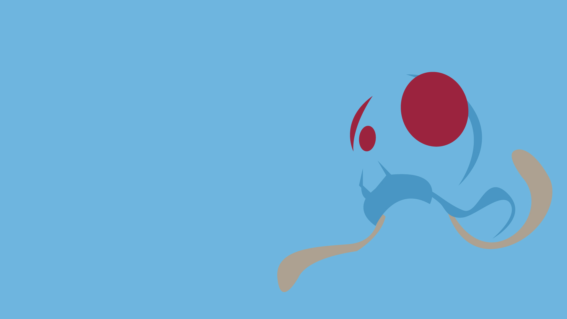 Tentacool Pokemon Minimalist 1920x1080