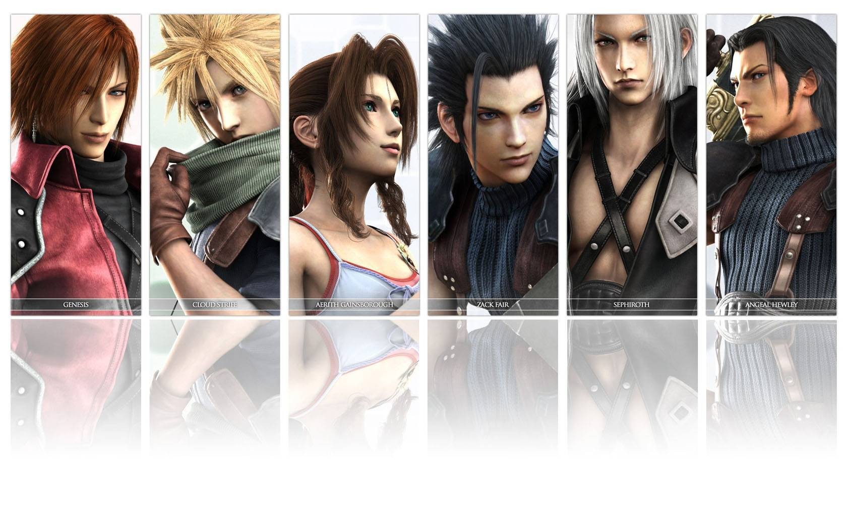 Video Game Characters Simple Final Fantasy Cloud Strife Aerith Gainsborough Zack Fair Sephiroth 1680x1050