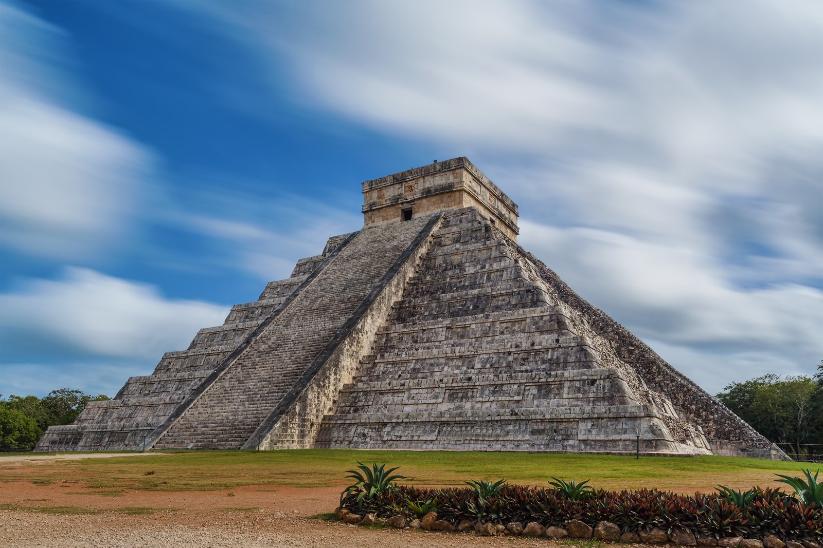 tourist mayan pyramid