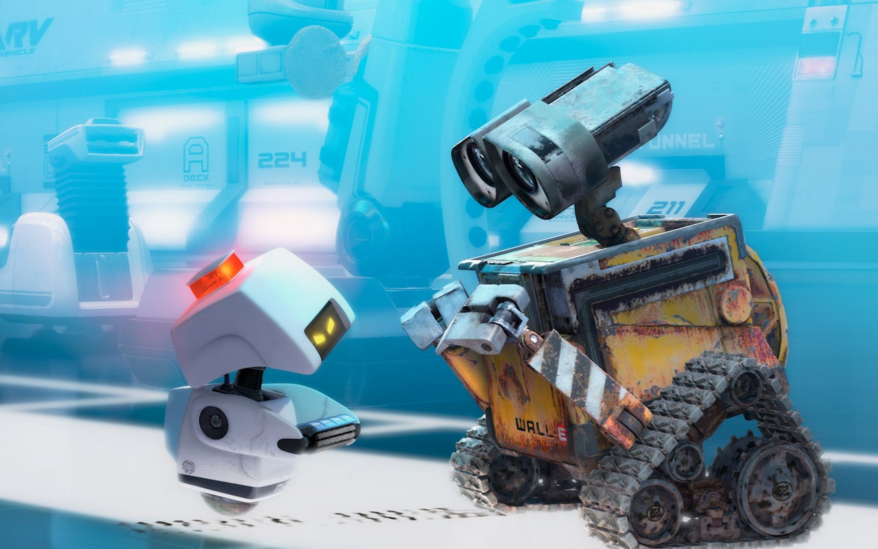 Wall E Disney Pixar Animation Studios Cyan Robot Dirt Wallpaper Resolution 1280x800 Id Wallha Com