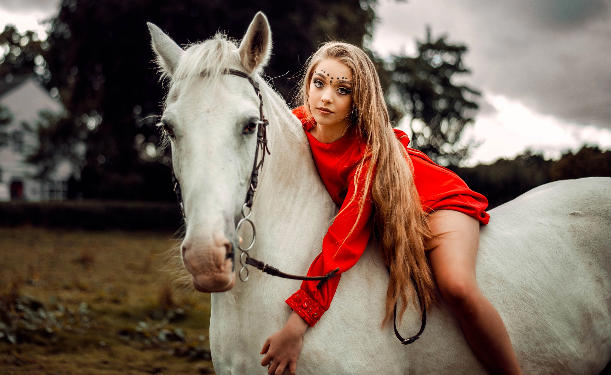 Women Model Animals Horse Women With Horse 2048x1258