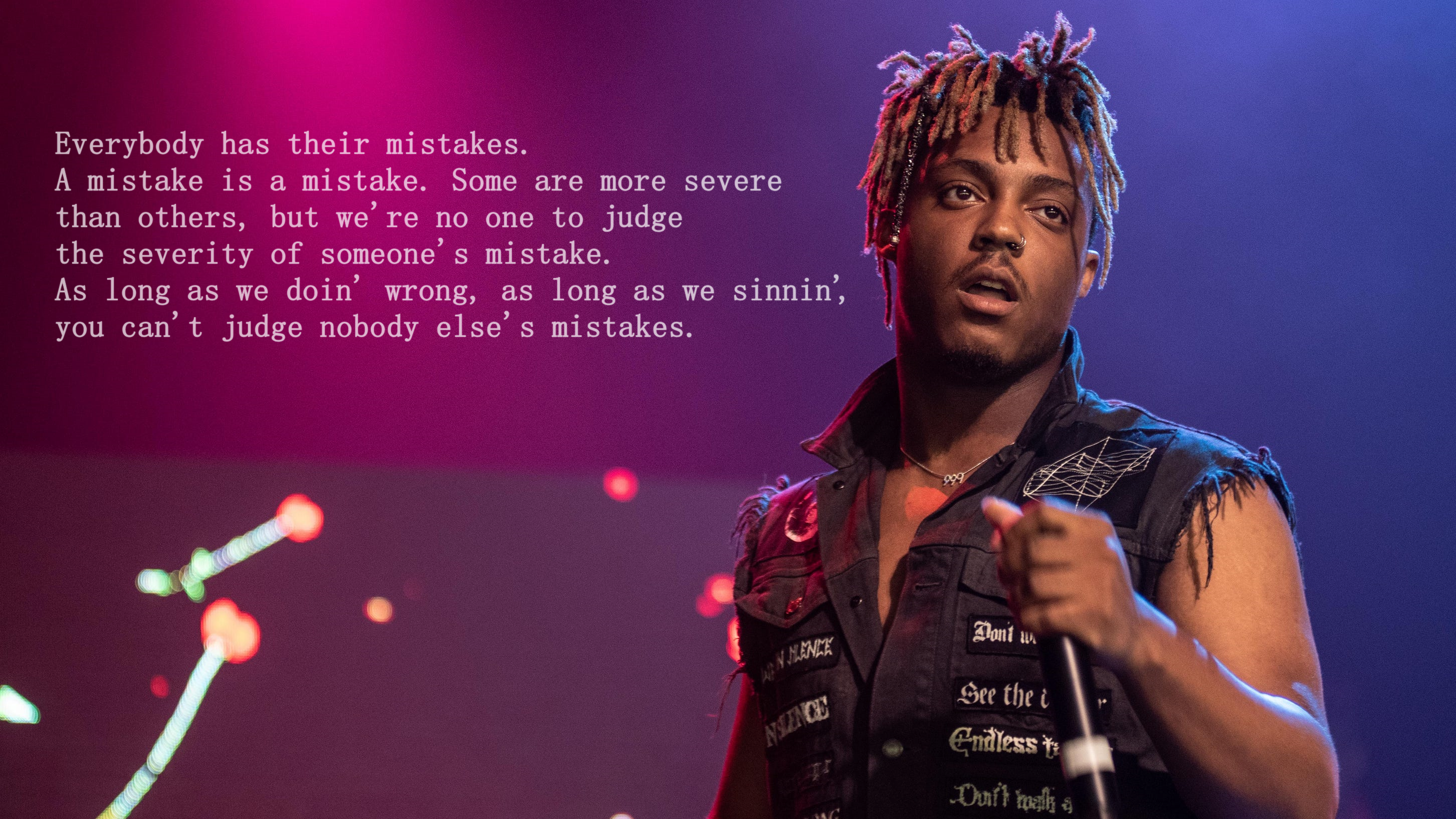 Juice Wrld Quote Microphone Rapper Musician Stage Shots Stage Light Stages 2905x1634
