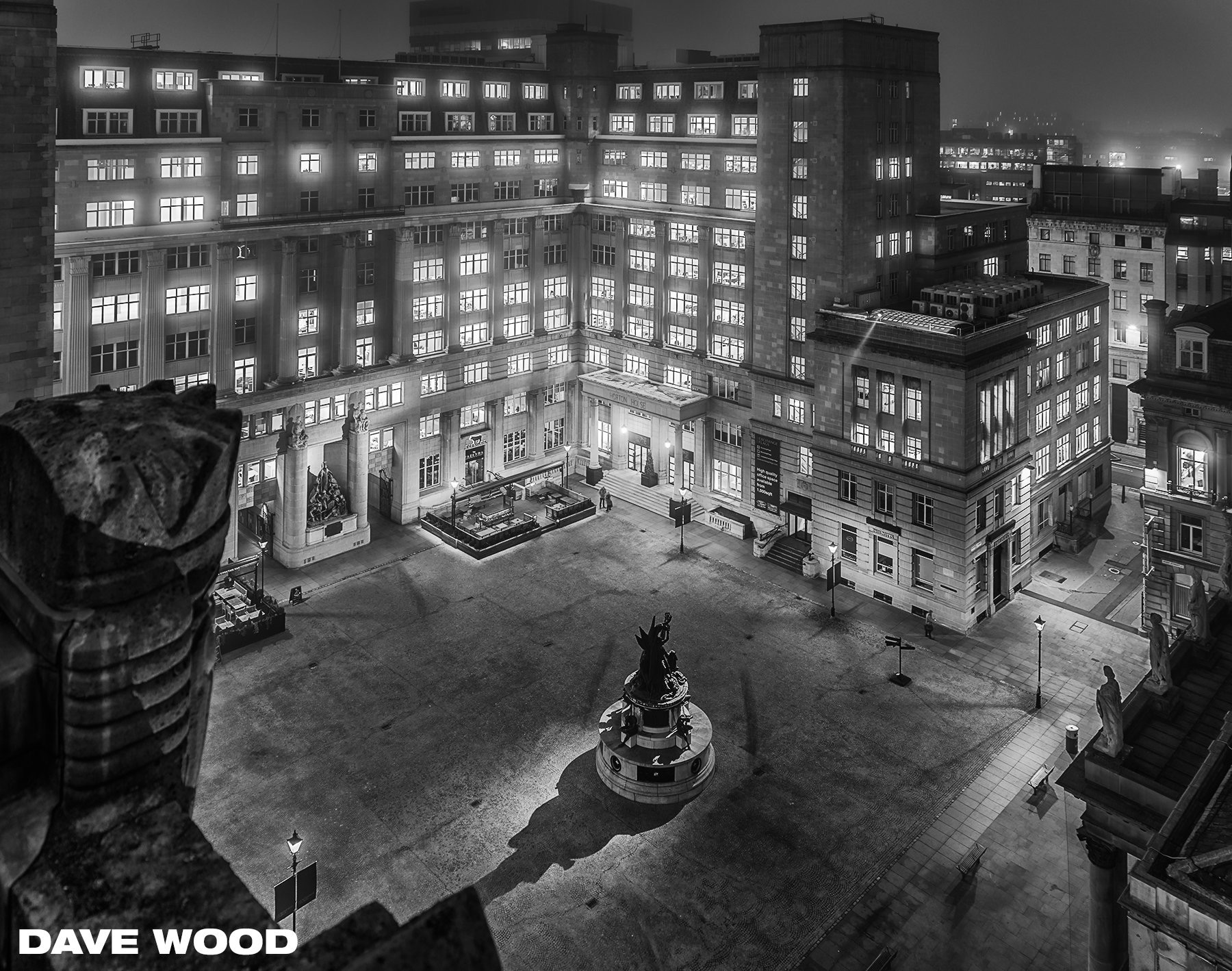 Liverpool Monochrome Architecture City Night England 1800x1418