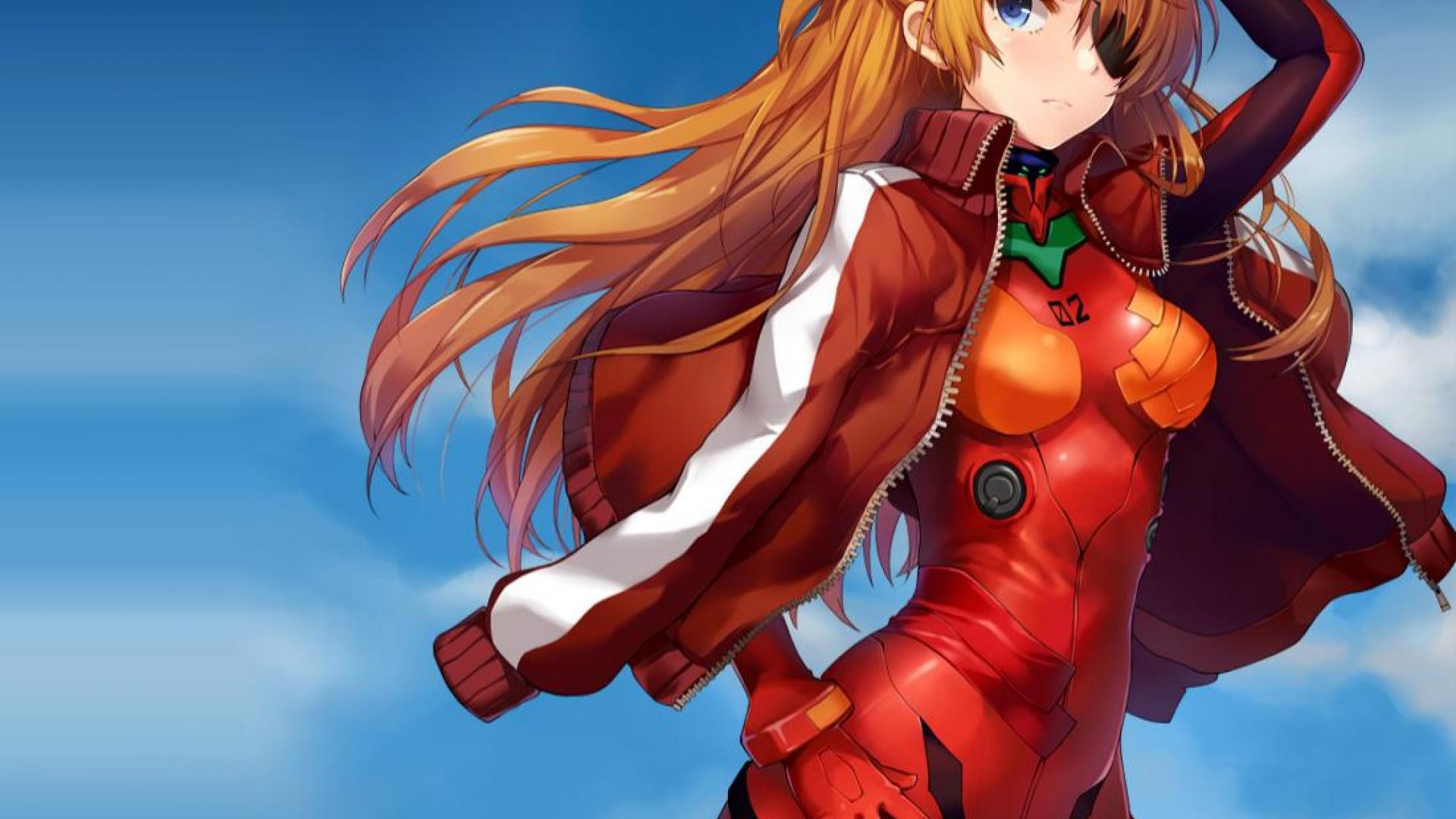 Neon Genesis Evangelion Asuka Langley Soryu Anime Eyepatches Asuka Langley Shikinami 1920x1080