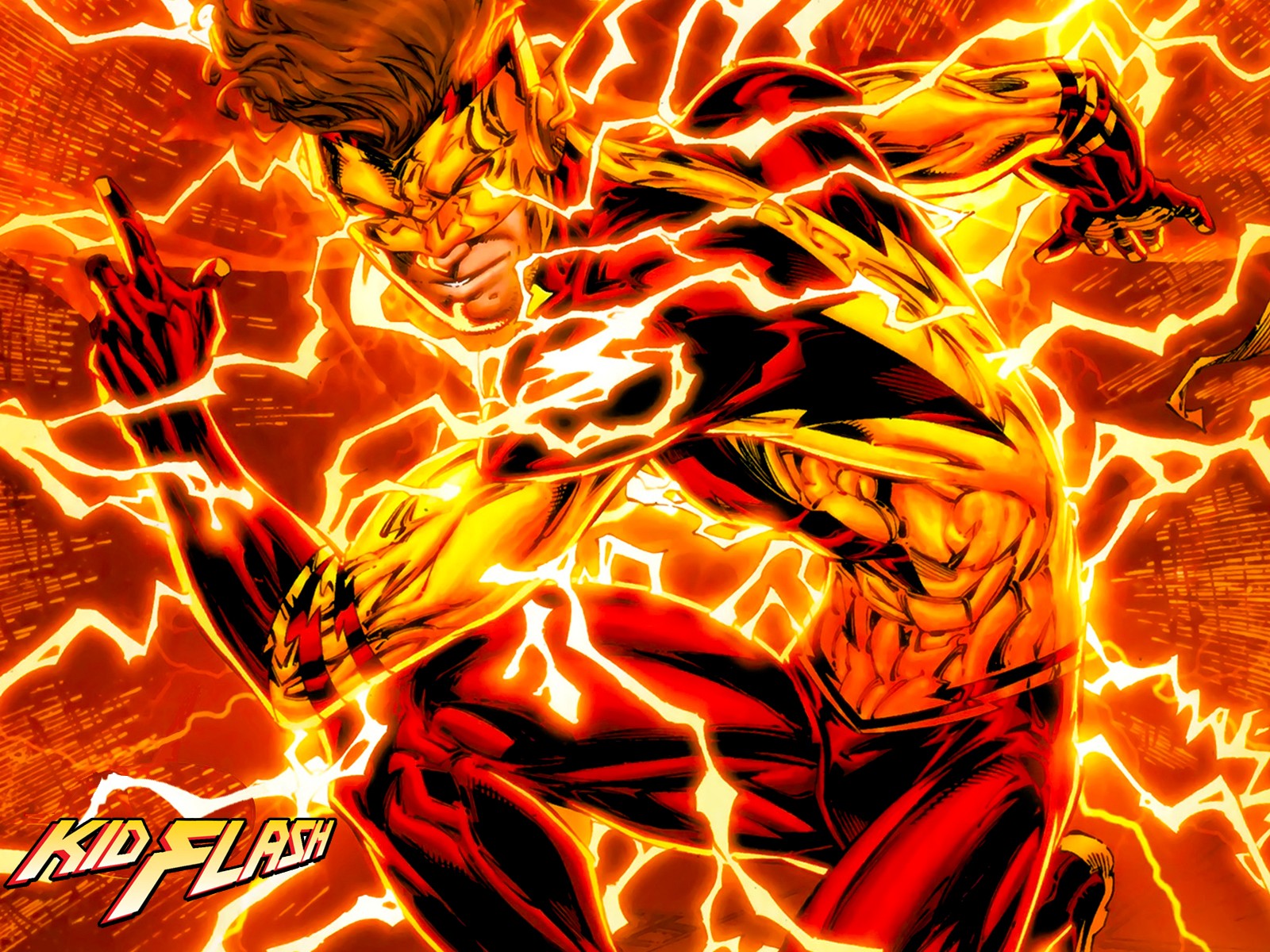Kid Flash Superhero Comics Comic Art 1600x1200