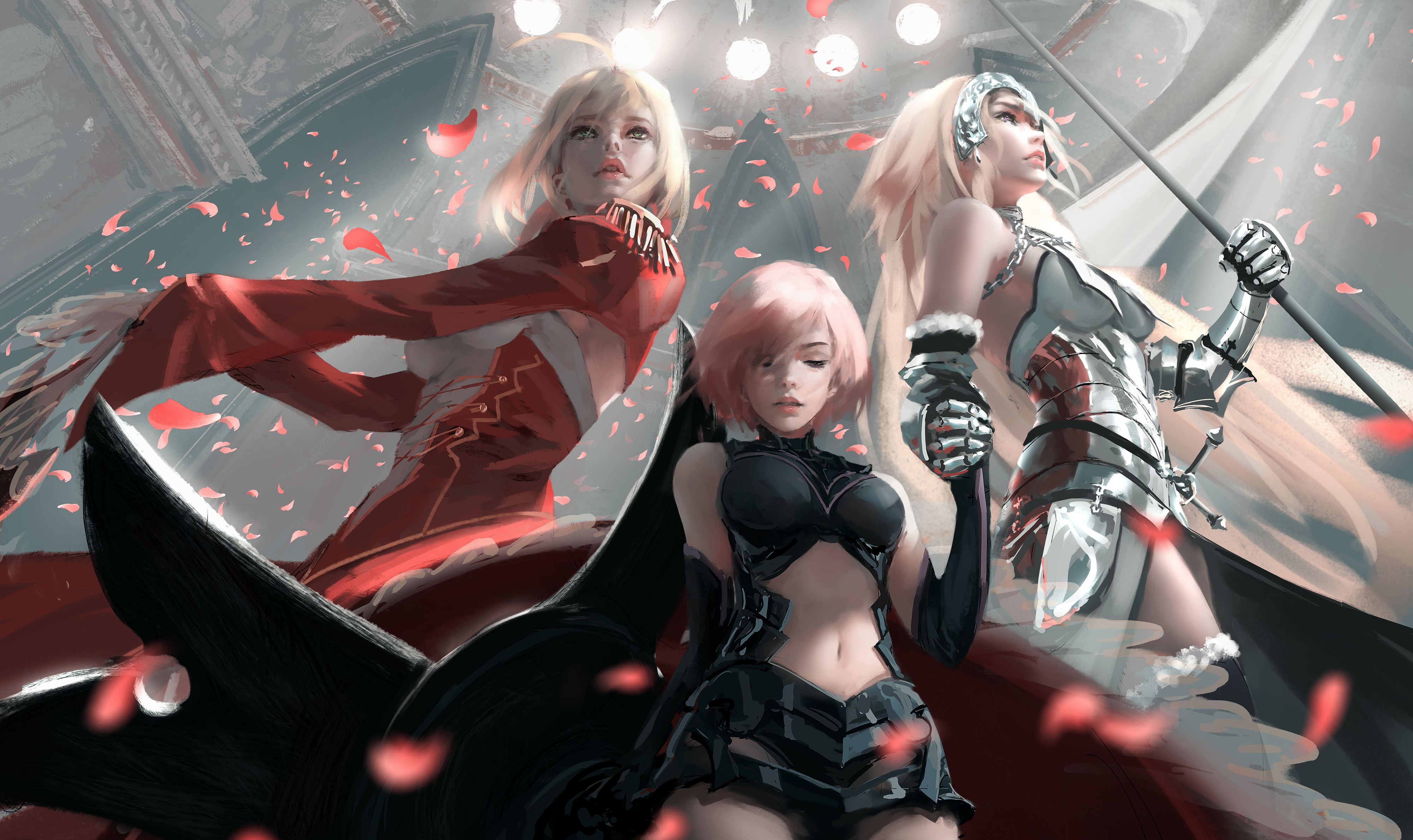 WLOP Fate Series Fate Grand Order Mashu Kyrielight Nero Claudius Jeanne DArc Fate Grand Order Anime  4000x2379