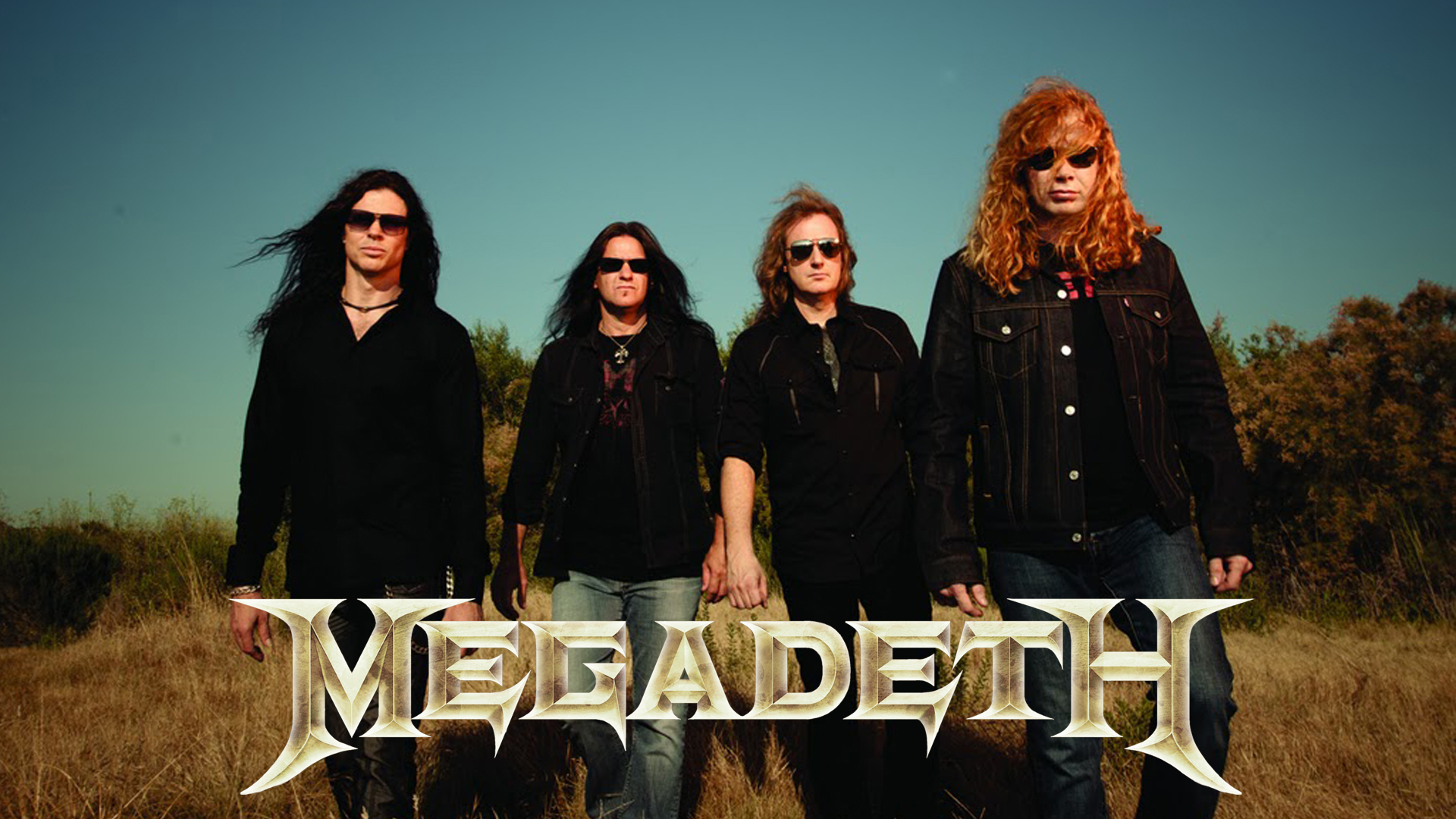 Megadeth Thrash Metal Metal Music Men Long Hair Sunglasses Music Band Metal Band Big 4 Band Logo Dav 1920x1080
