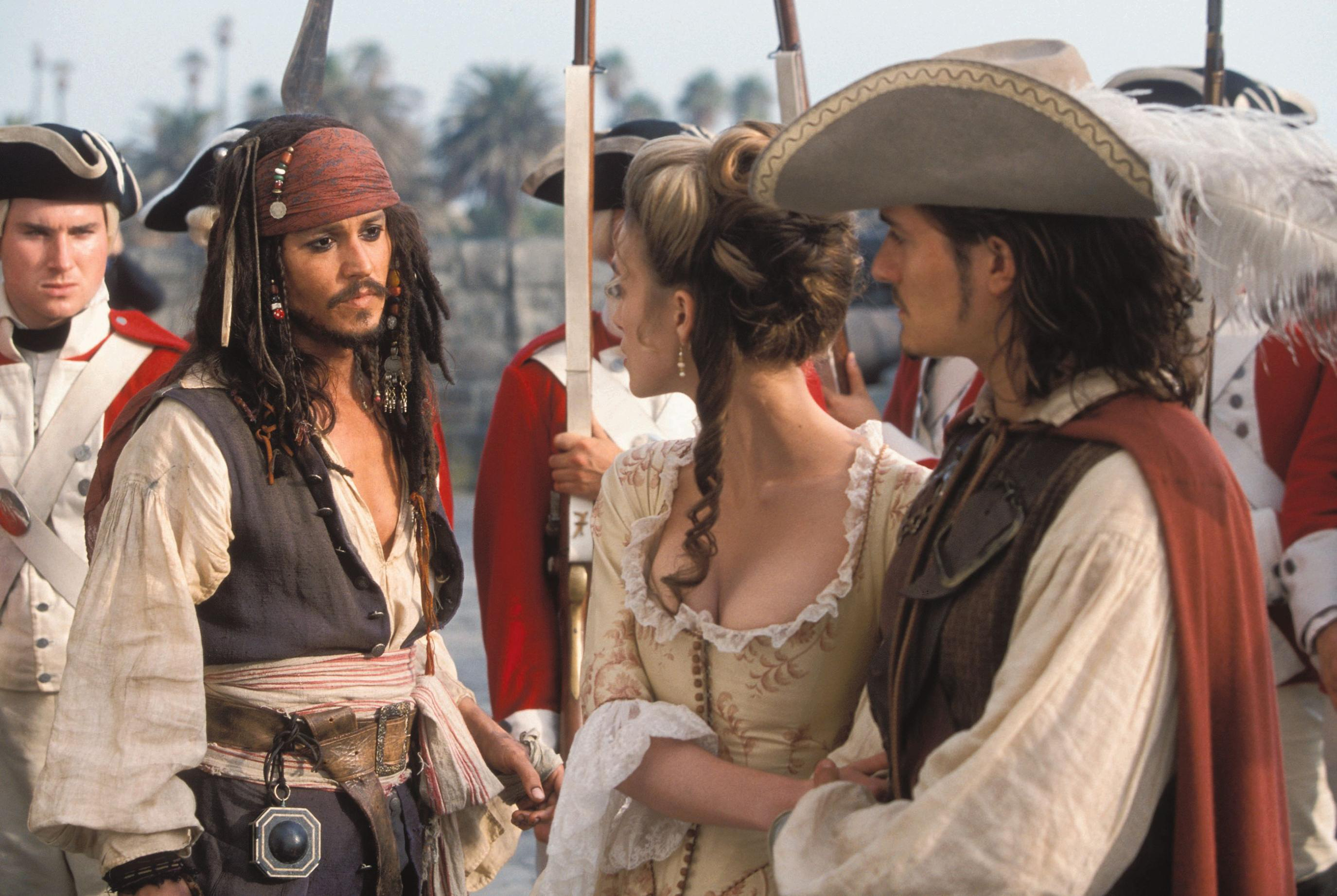 Johnny Depp Jack Sparrow Keira Knightley Elizabeth Swann Orlando Bloom Will Turner 2750x1843
