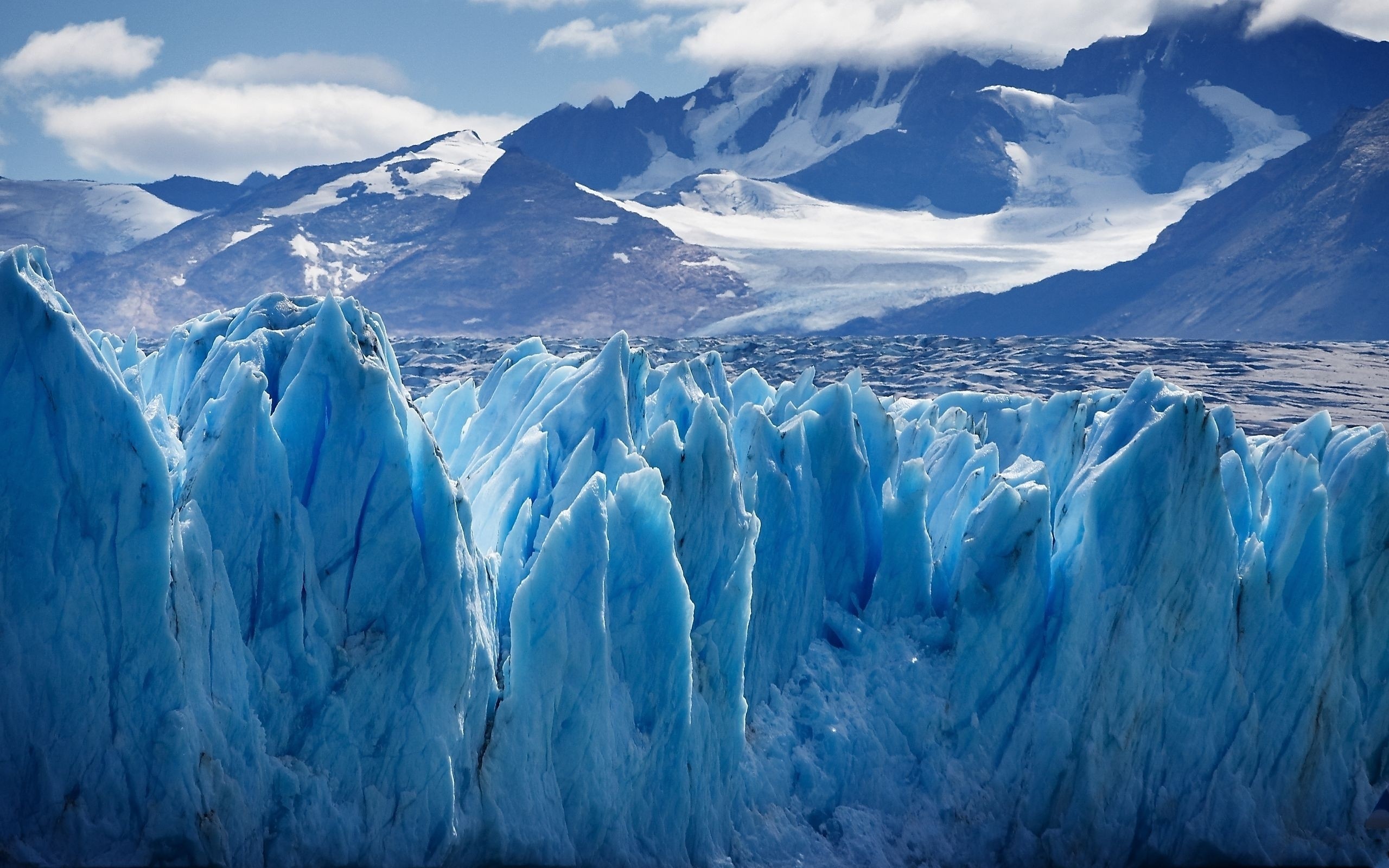 Glaciers Ice Mountains Snow Landscape 2560x1600