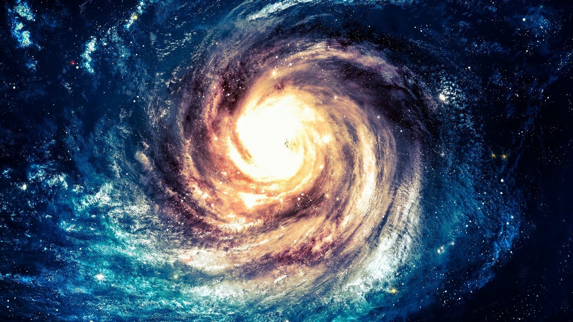 Space Stars Nebula Galaxy Space Art Spiral Galaxy Spiral 1920x1080