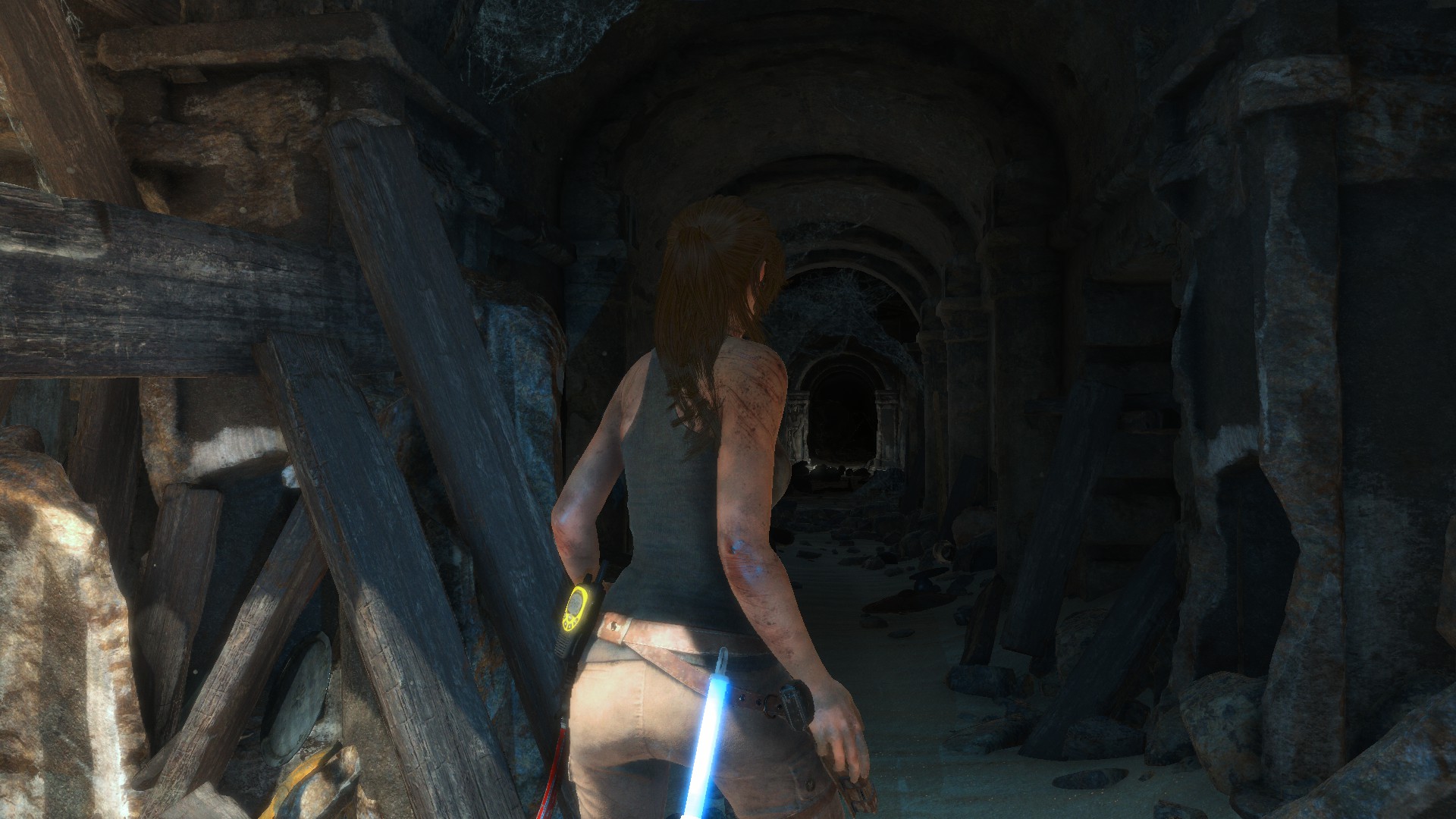 Rise Of The Tomb Raider Lara Croft Scars Rear View Tomb 1920x1080