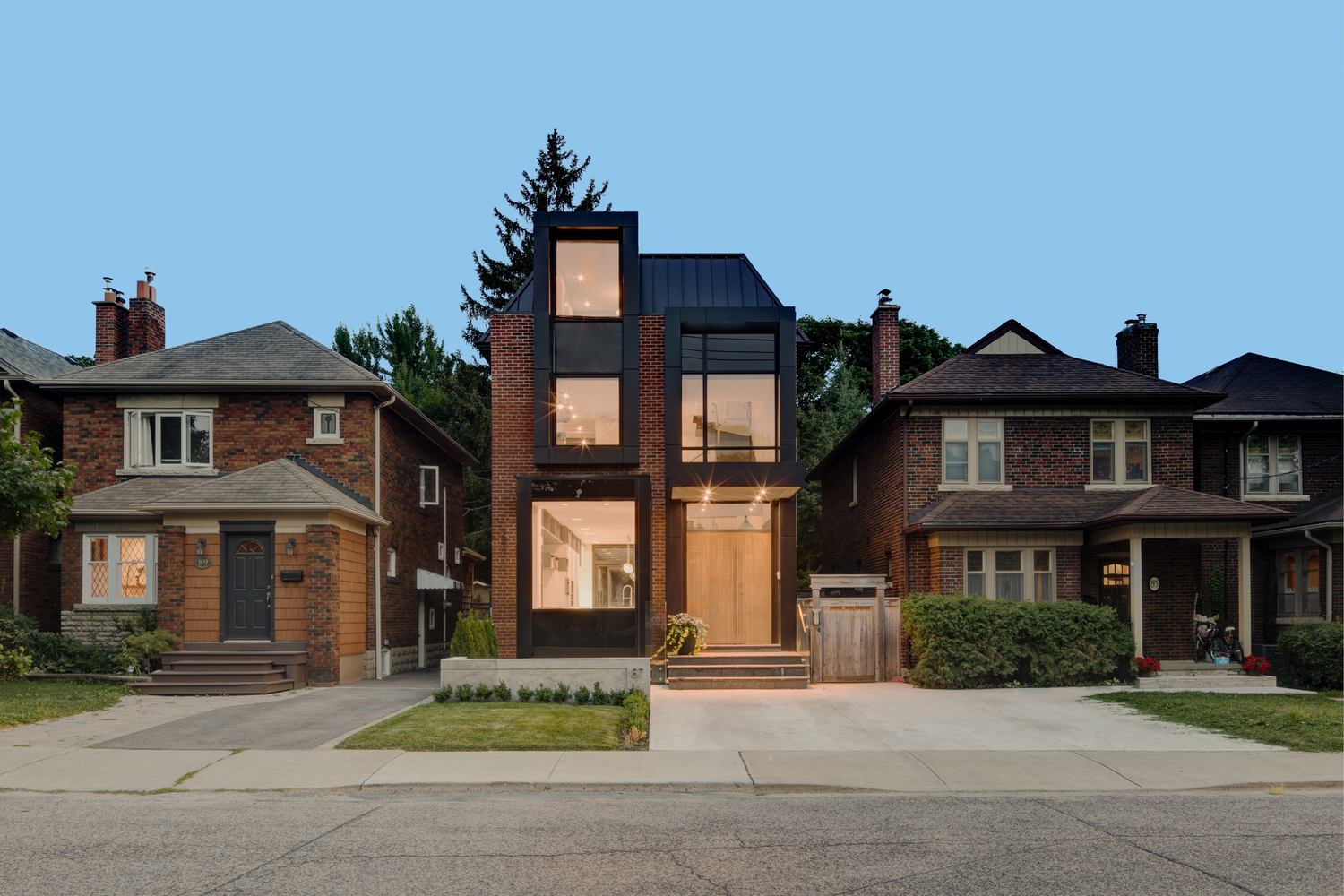 House Architecture Modern Neighborhood Street 1500x1000