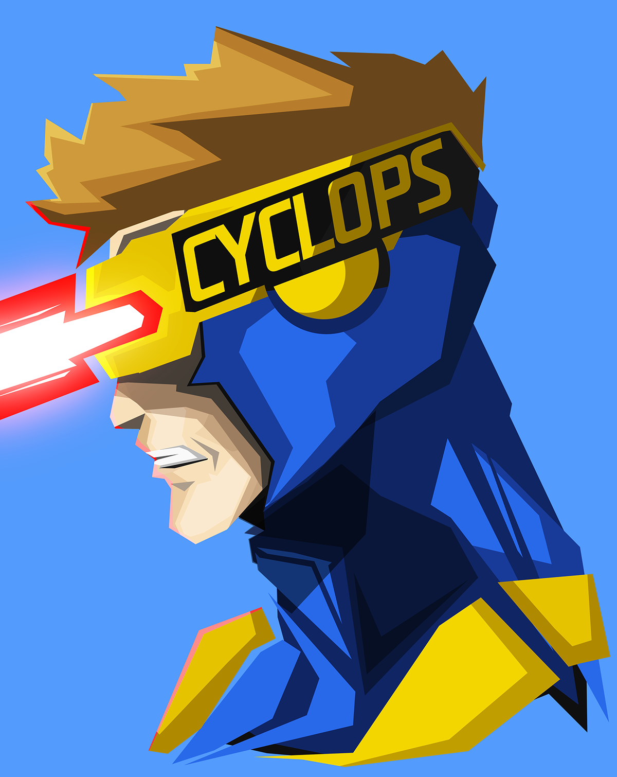 Cyclops Marvel Comics Blue Background 1200x1510