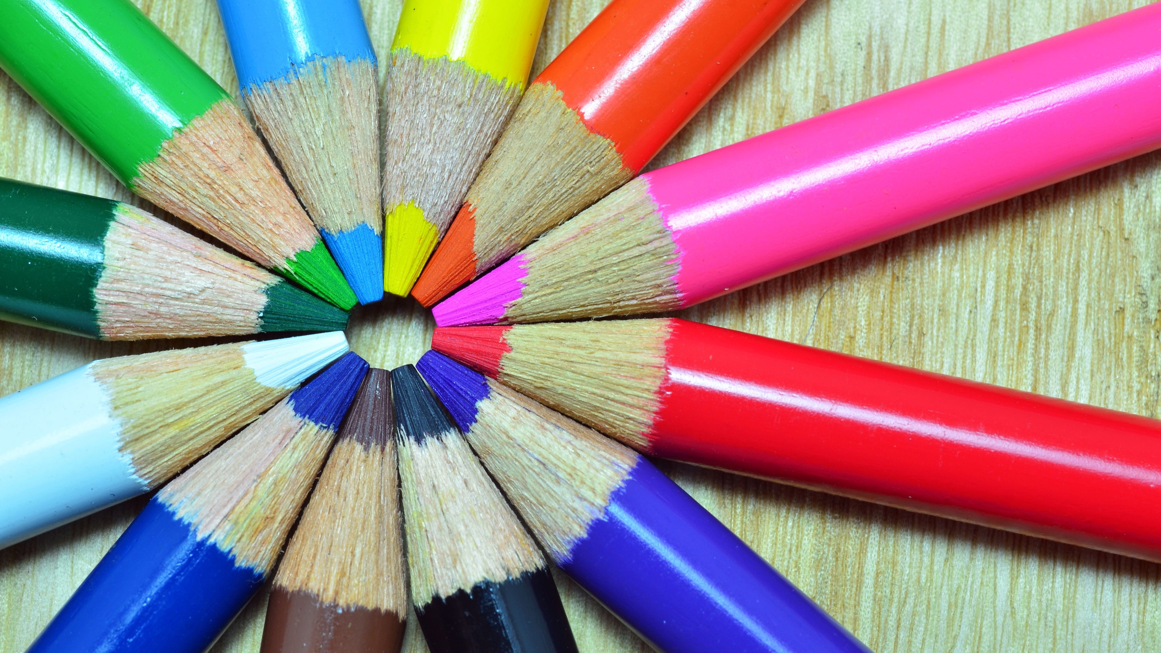 Pencils Colorful Crayons 3840x2160
