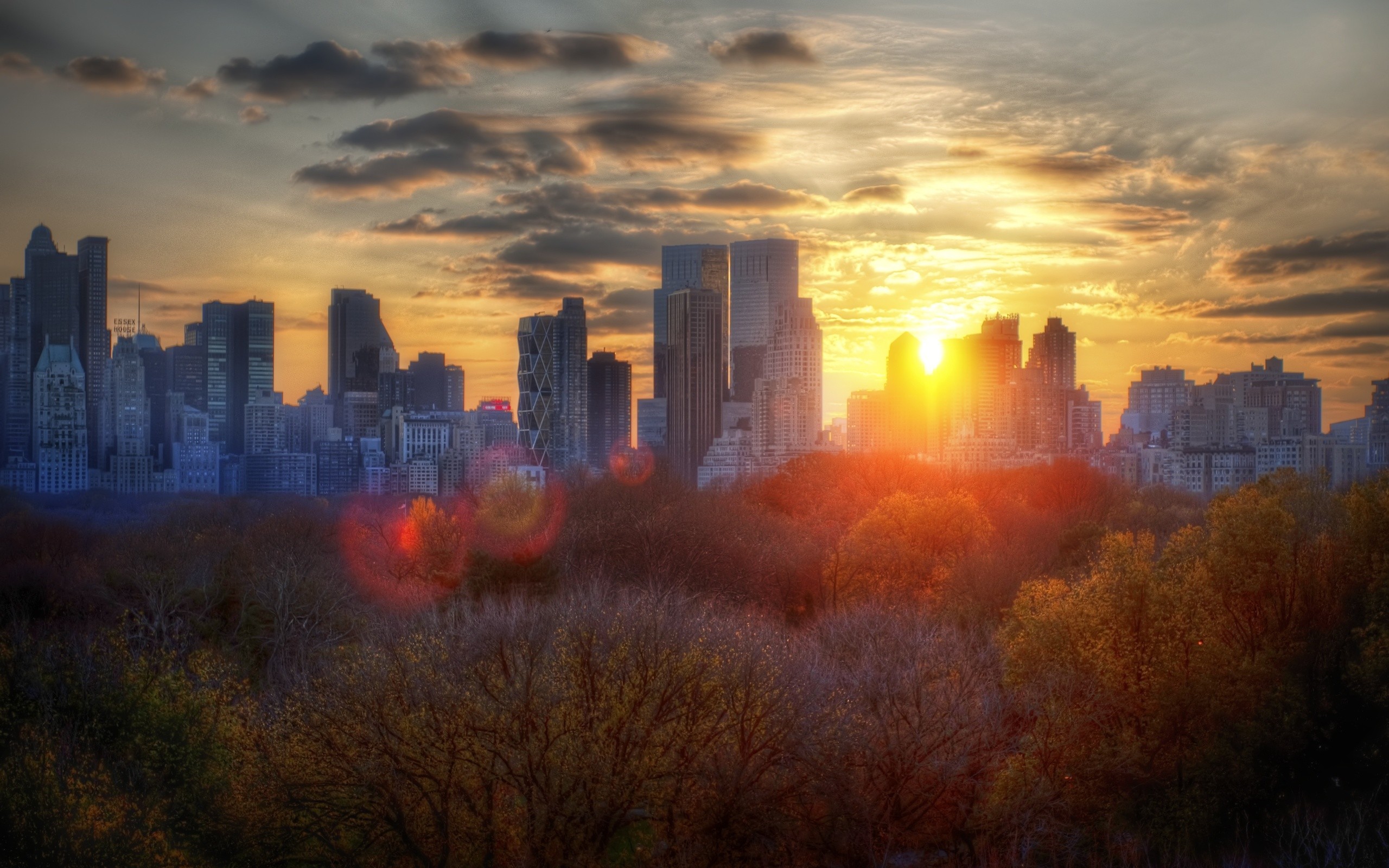Central Park City Park Sunset 2560x1600