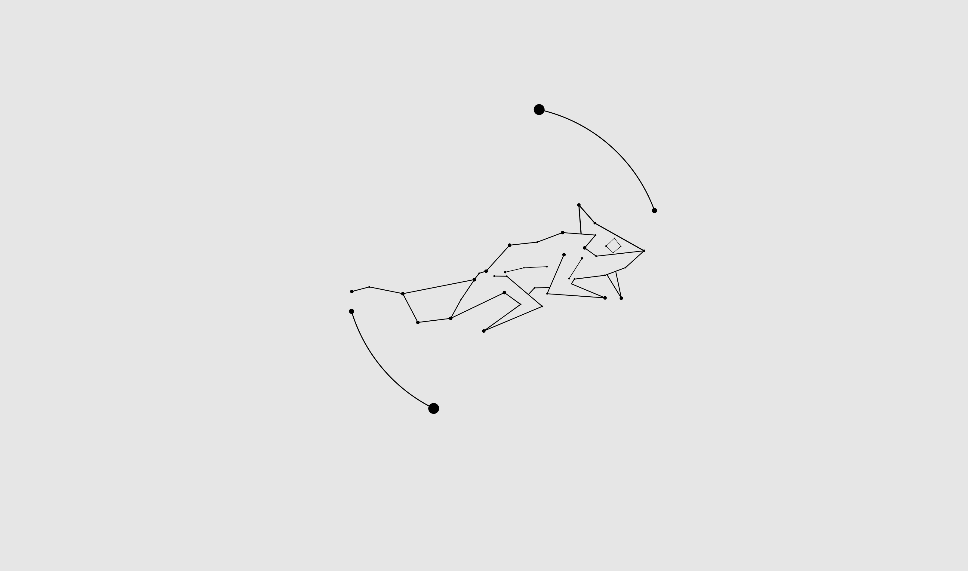 Chameleons Digital Art Sacred Geometry Line Art Minimalism Constellations 3219x1900