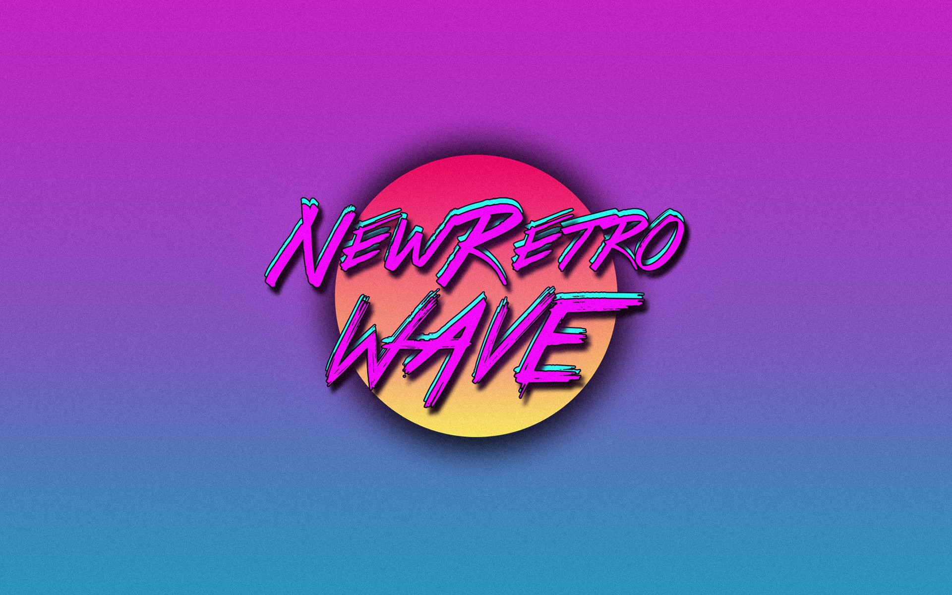 New Retro Wave Vintage Synthwave Neon 1980s Retro Games Digital Art Simple Background Typography 1920x1200