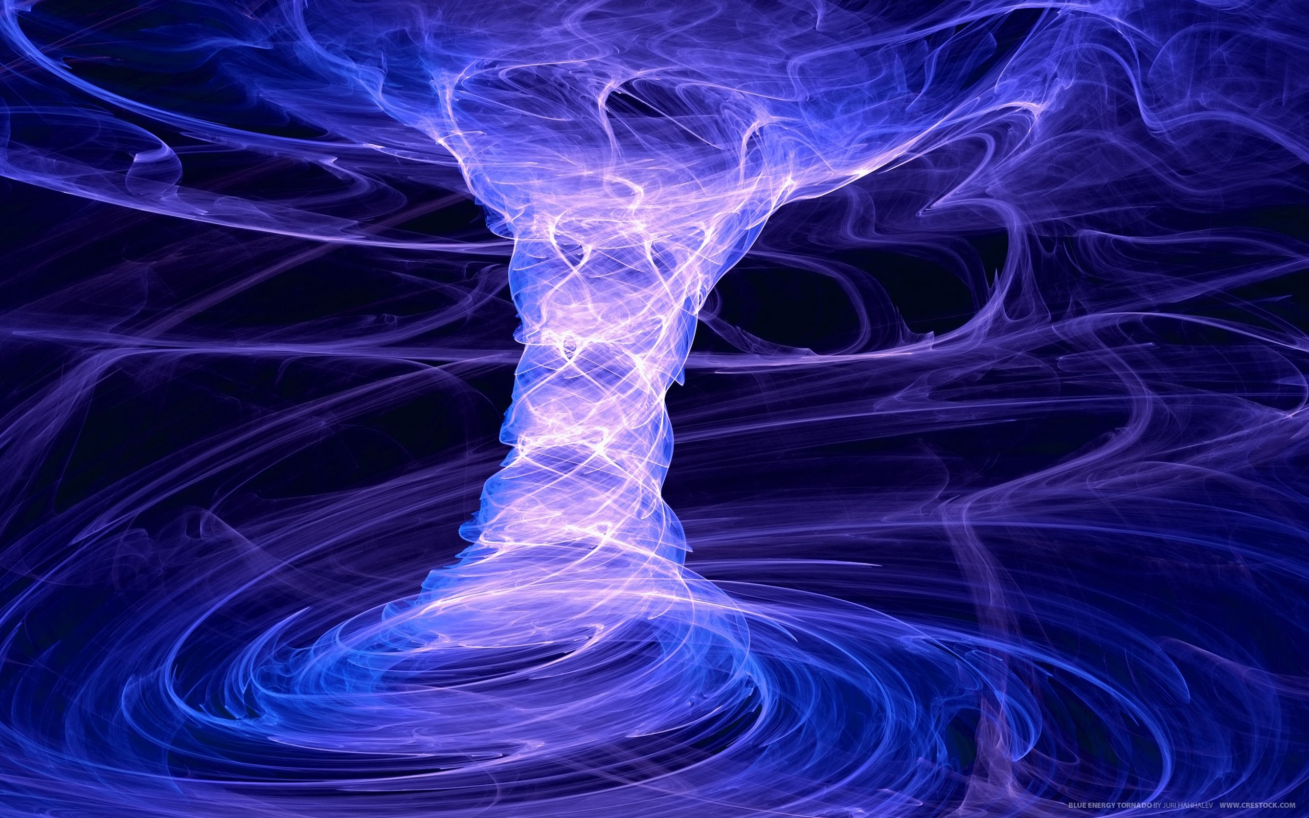 Minimalism Digital Art Abstract Blue Background Tornado Spiral 2560x1600