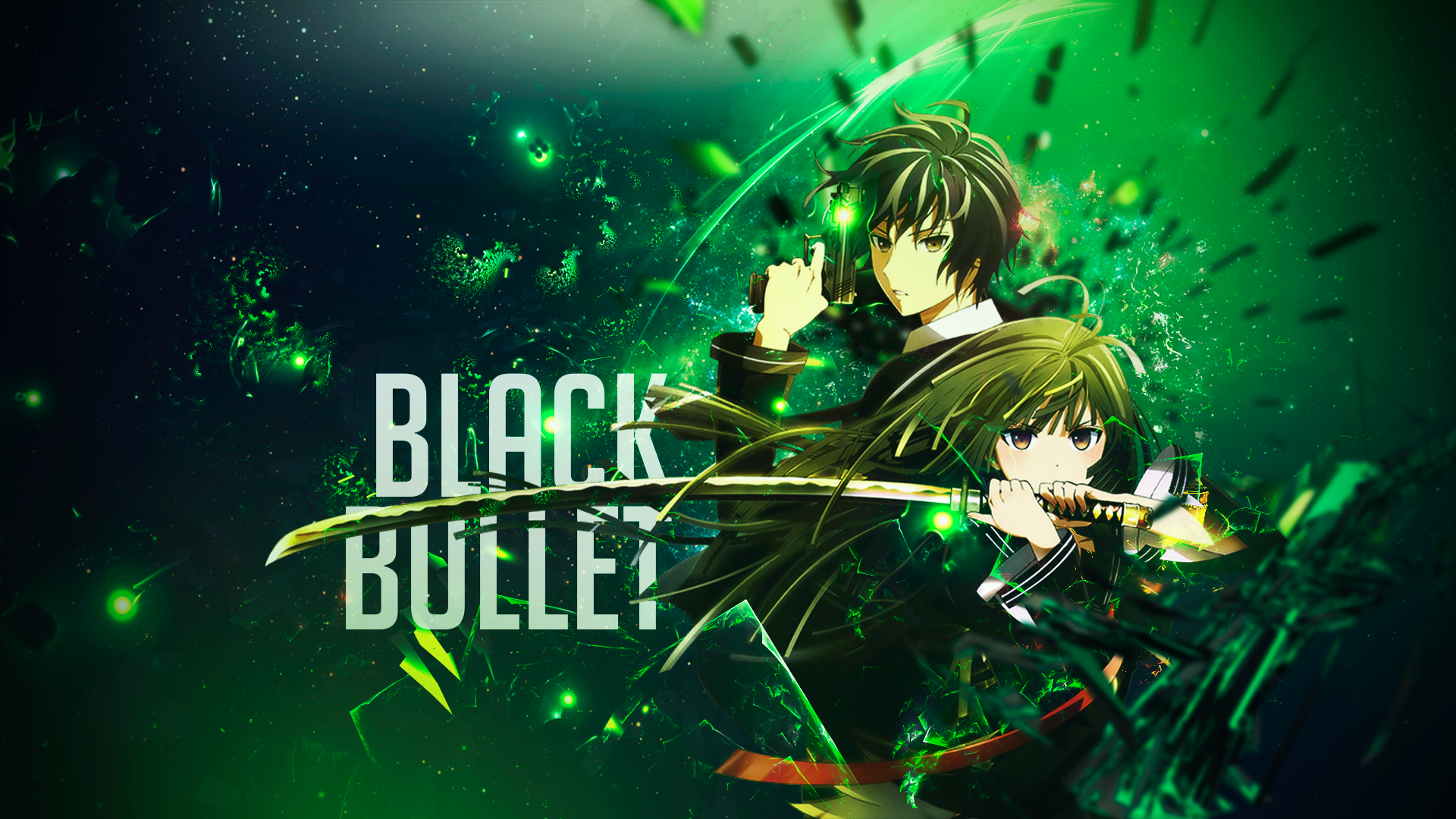 Black Bullet Anime Pistol Sword 1920x1080