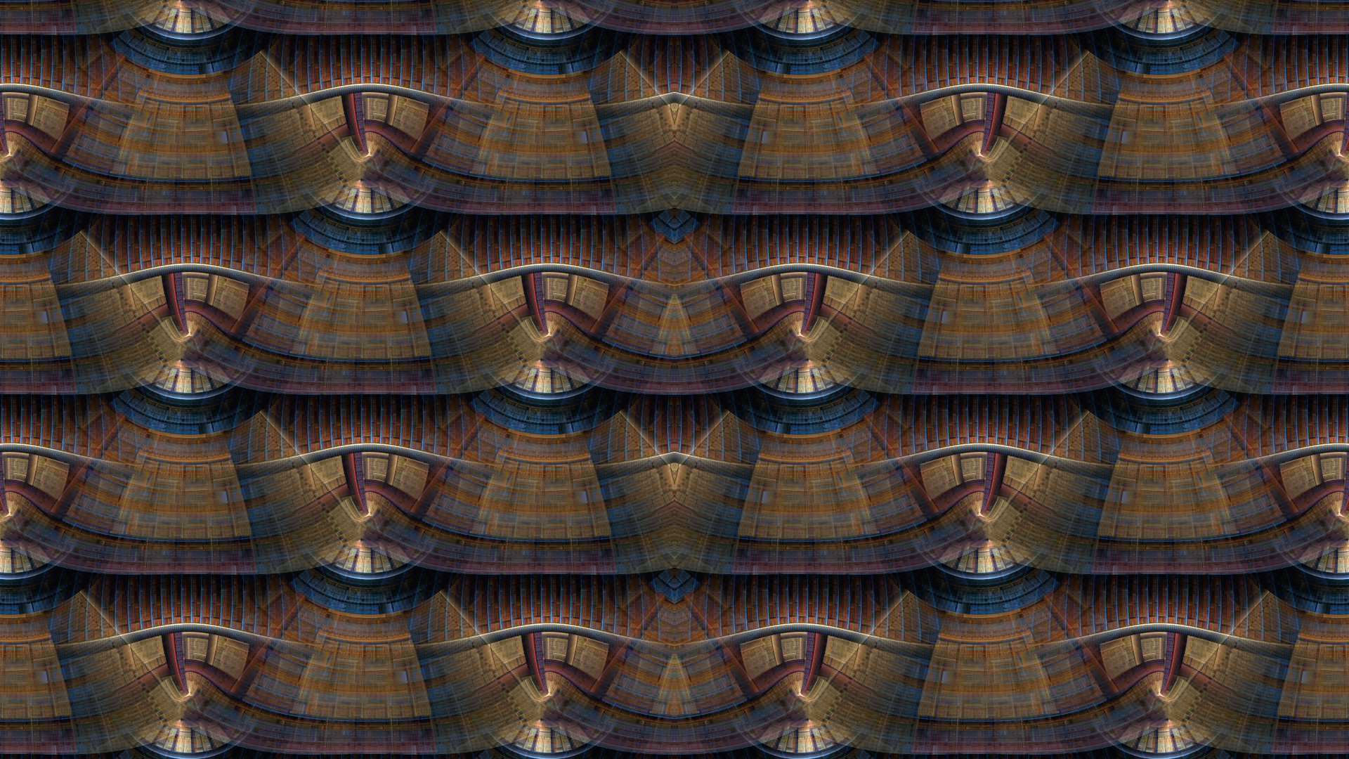 Abstract Fractal Pattern Symmetry Digital Art 3D Fractal 1920x1080