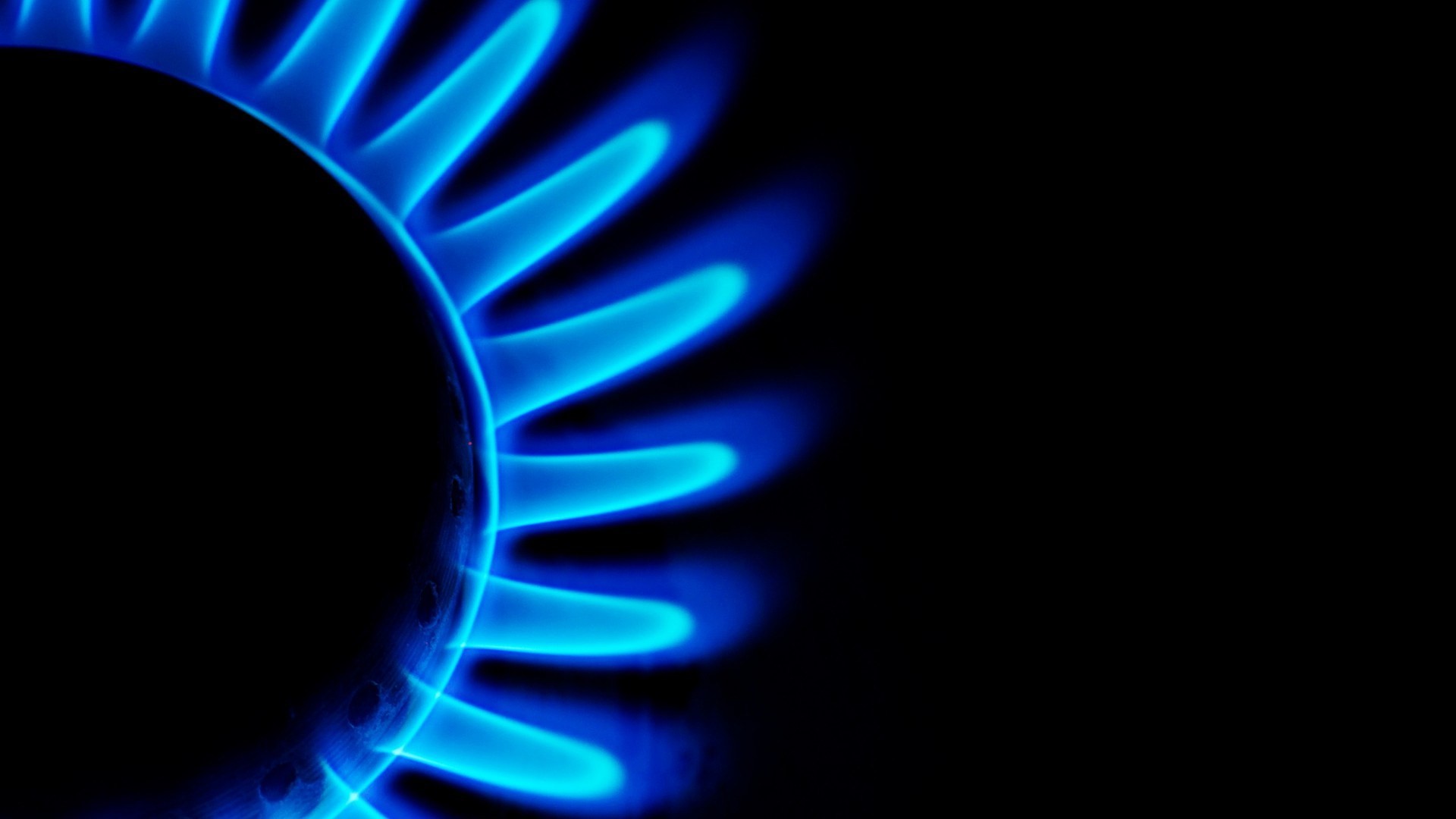 Simple Background Circle Fire Blue Flames Black Background Minimalism Blue Simple Cyan 1920x1080