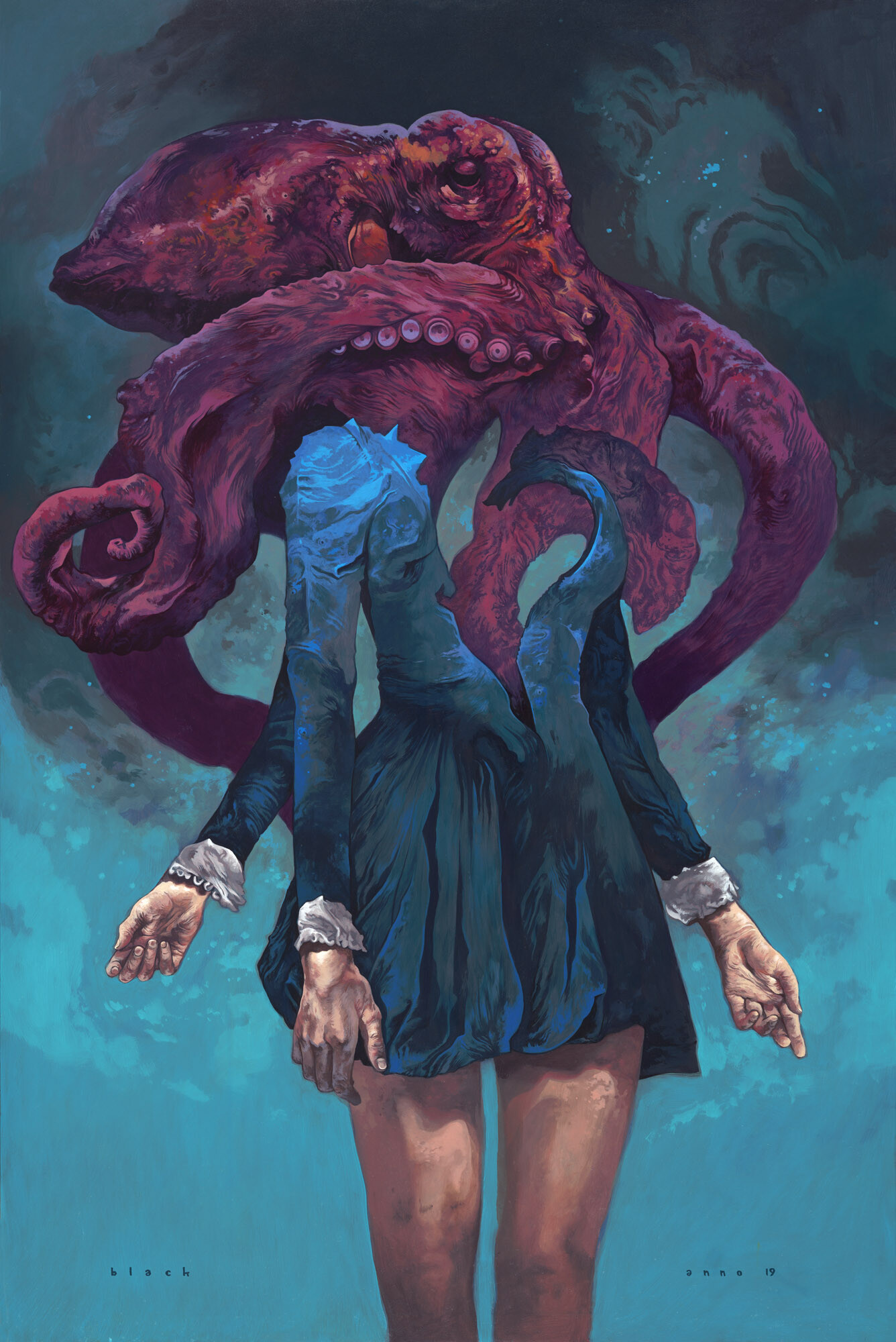 Octopus Women Arms Fantasy Art Dress 1336x2000